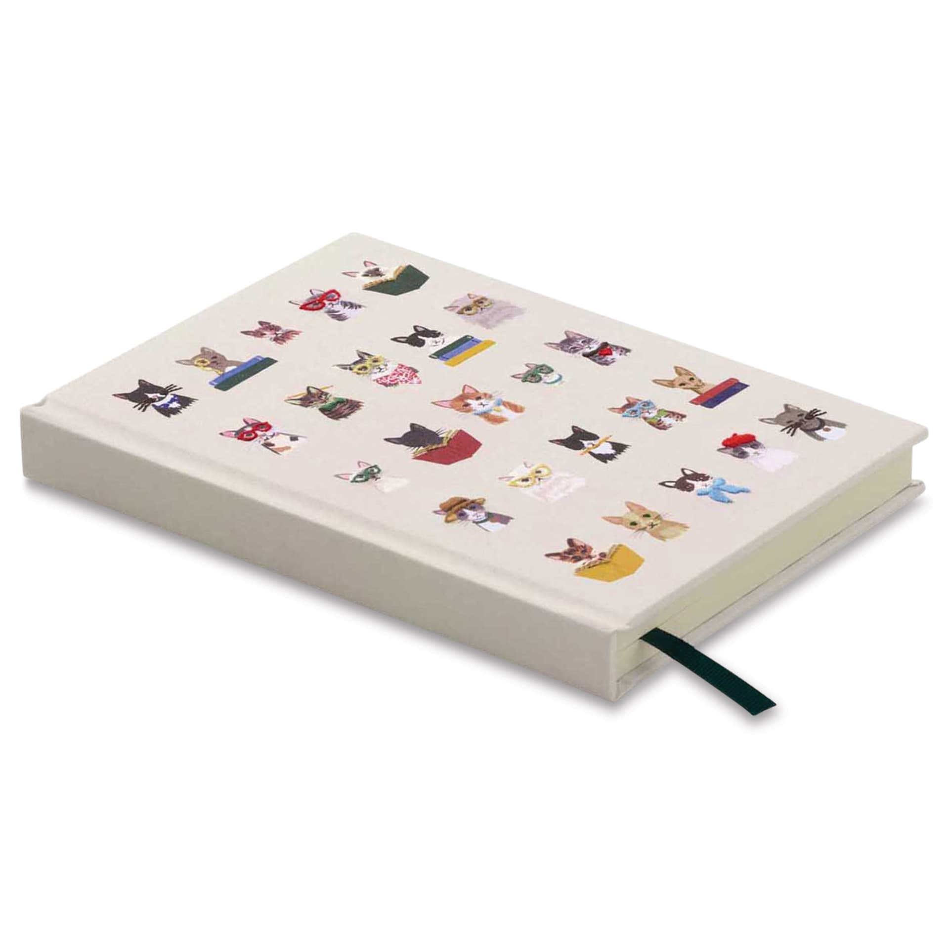 Rifle Paper Co. Studious Pets Embroidered Journals - Cats, 5-3/4" x 8", Ruled, laid down