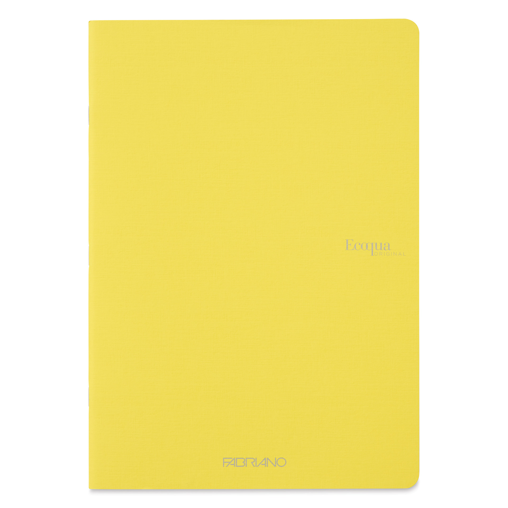 Fabriano EcoQua Staplebound Notebook - Yellow, 11.7" x 8.3", Blank (front view)