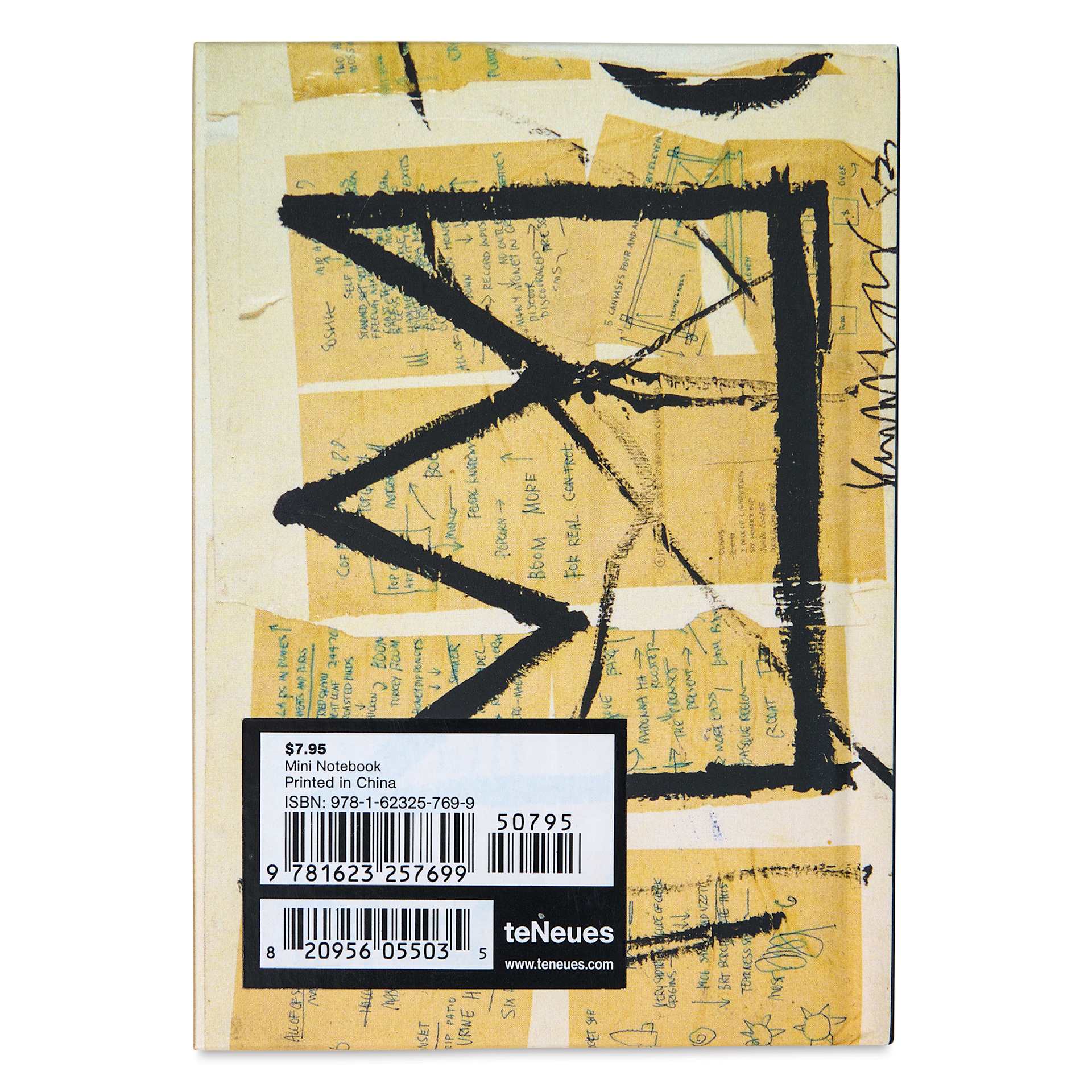 Basquiat Mini Notebook - Crown, 3-1/2" x 5", back of notebook
