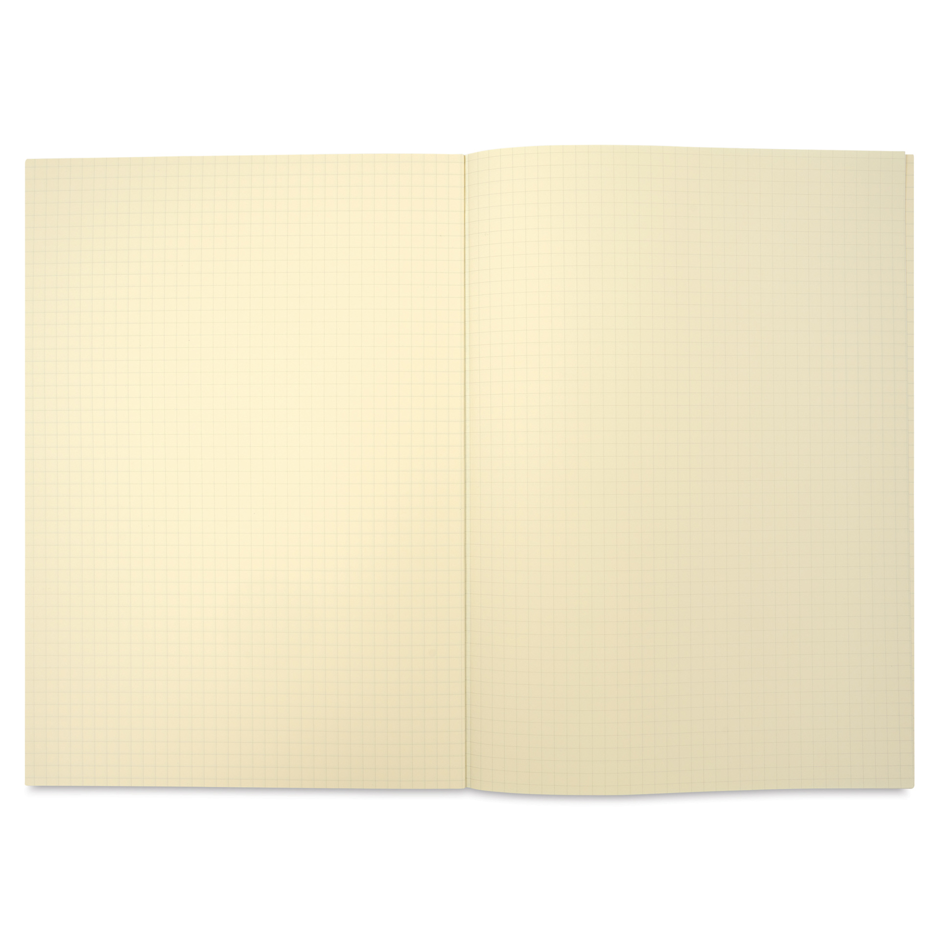 Life Noble Notebook - 7" x 10", B5, Orange, Grid, open