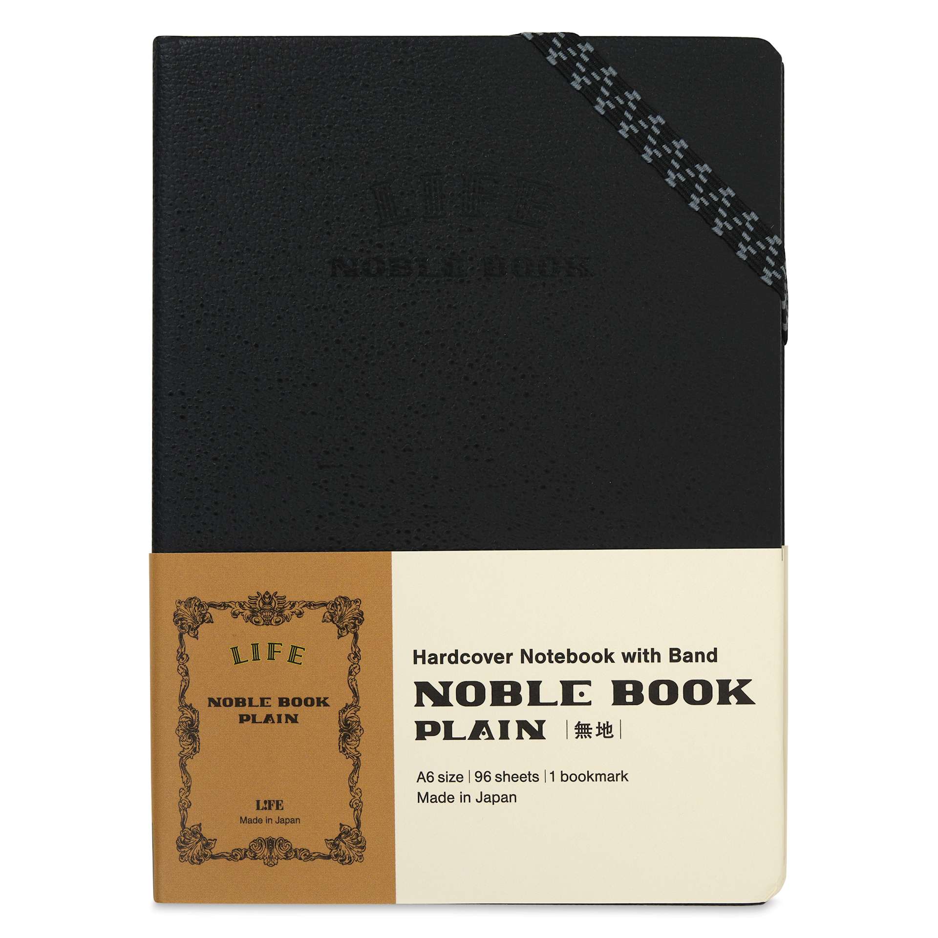 Life Stationery Noble Notebook - 4" x 6", A6, Blank, 96 Pages, front of packaging