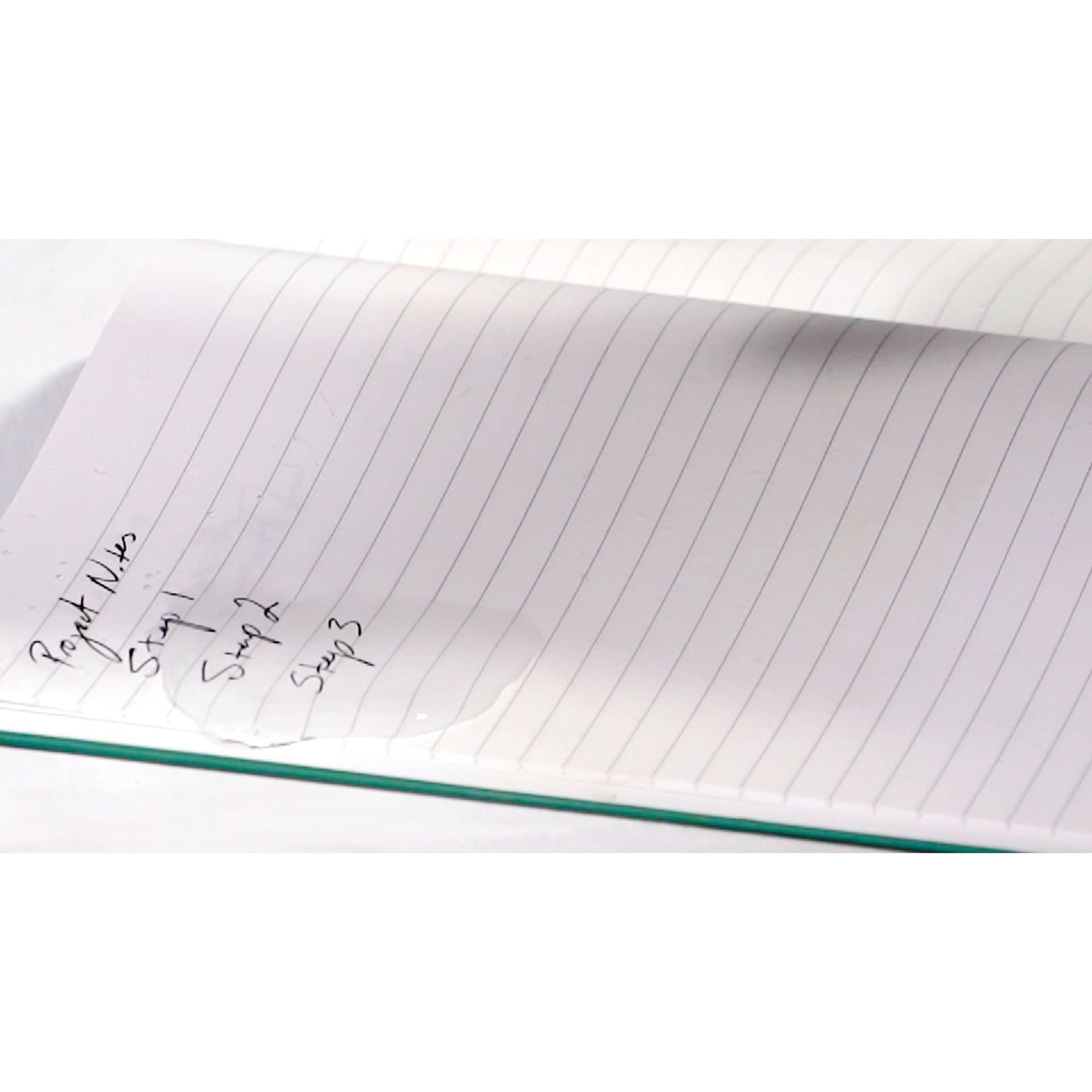 Karst Stone Paper Notebooks, project notes on ruled page
