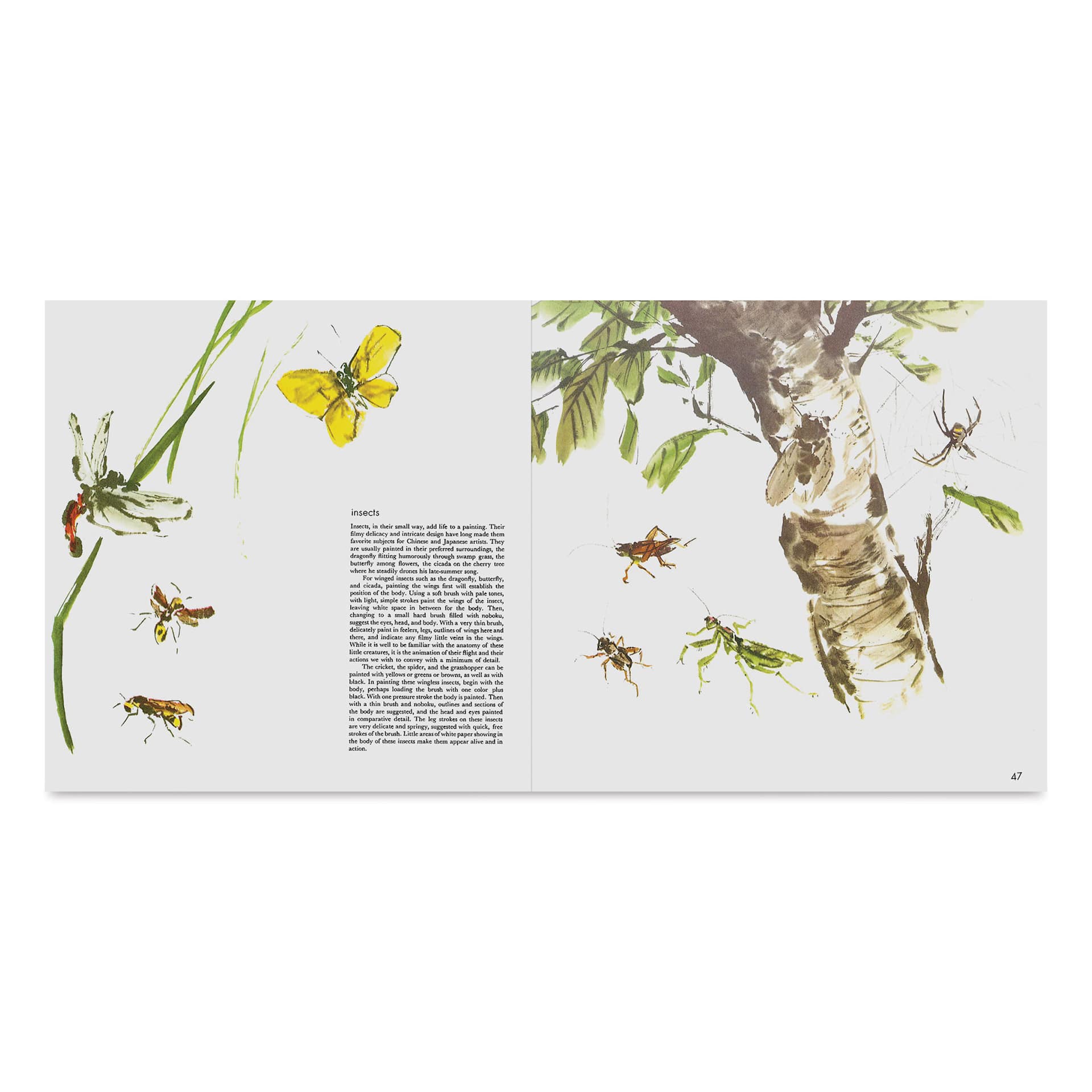 The Art and Technique of Sumi-e, insects