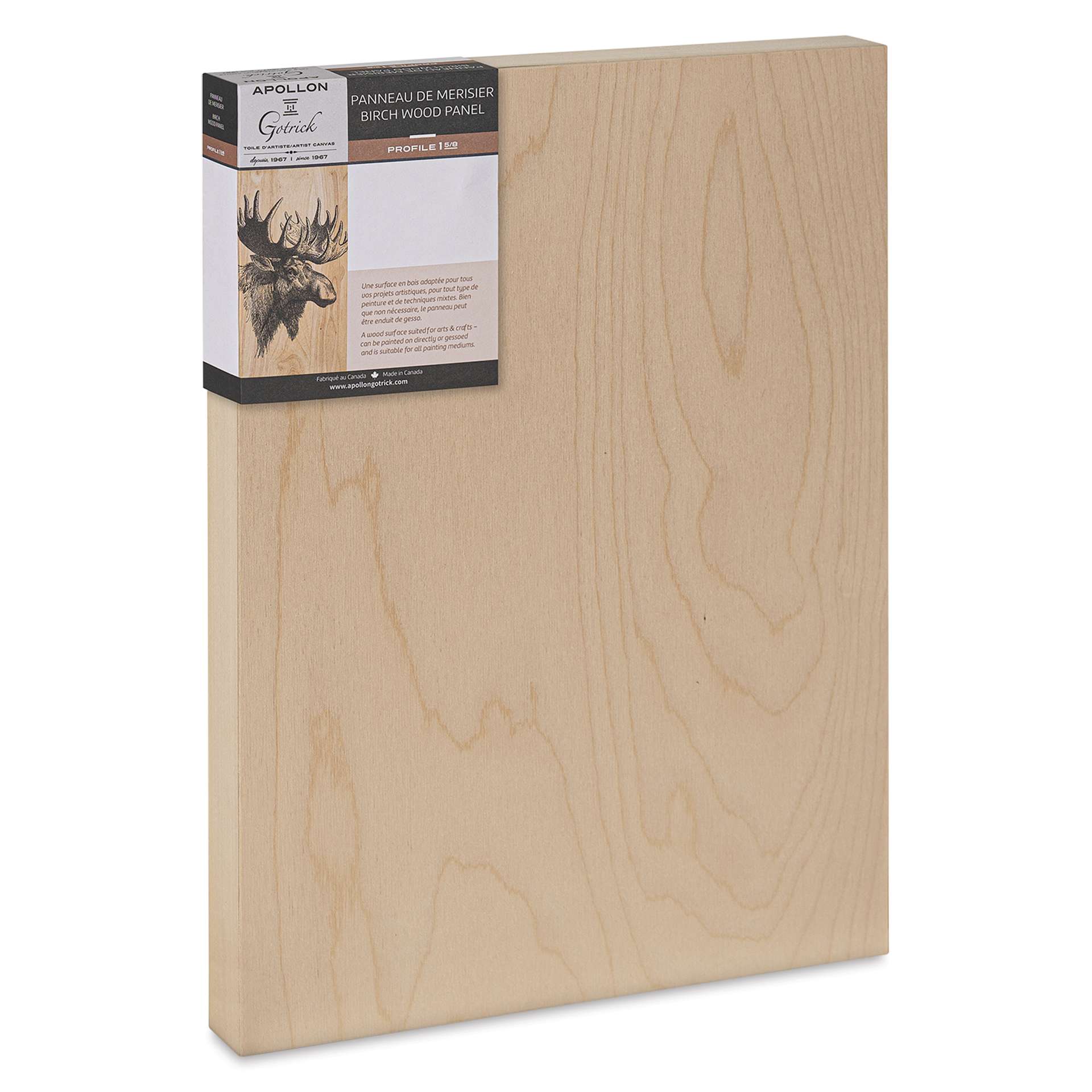 Apollon Gotrick Cradled Wood Panel with a 1-5/8" Profile