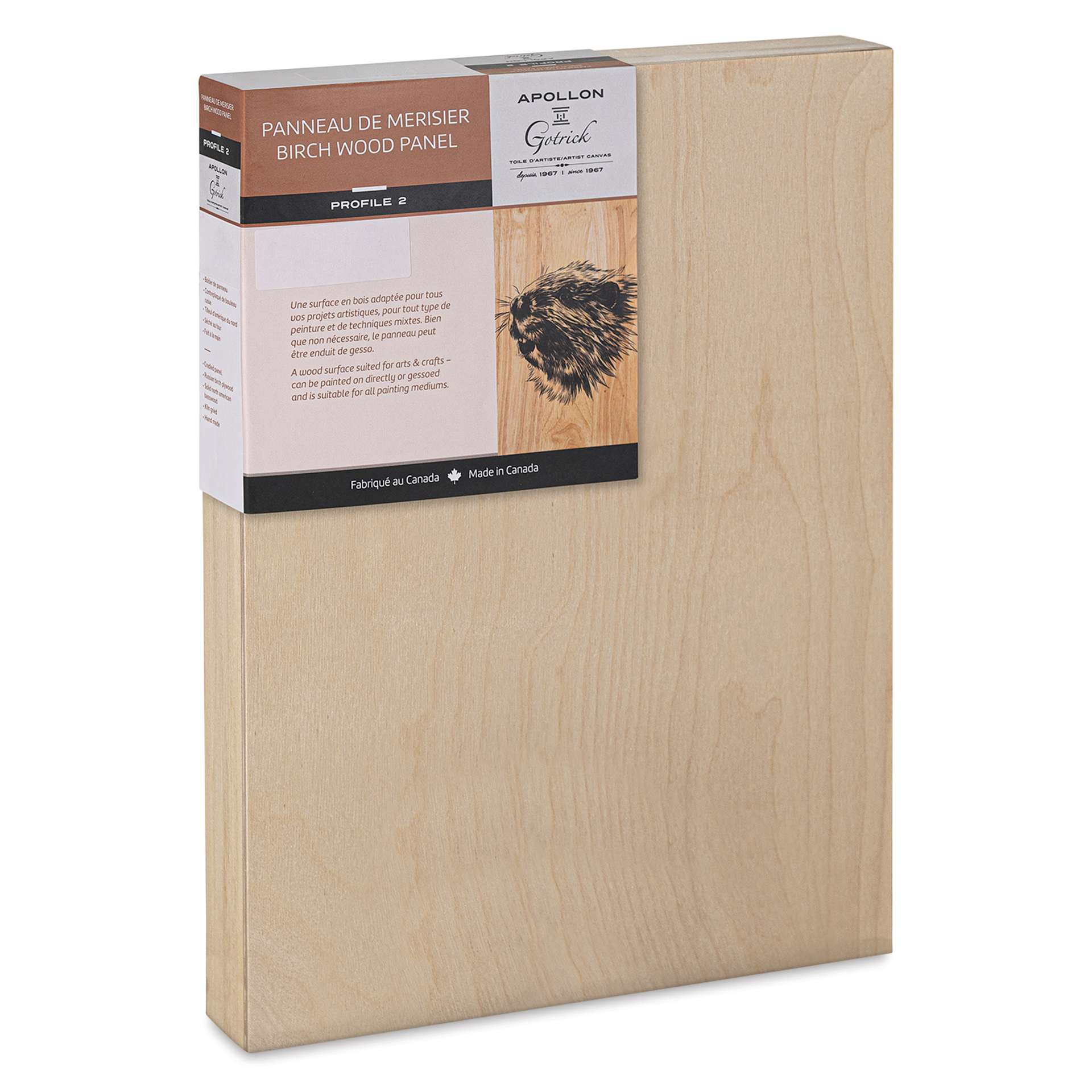 Apollon Gotrick Cradled Wood Panel with a 2-5/8" Profile