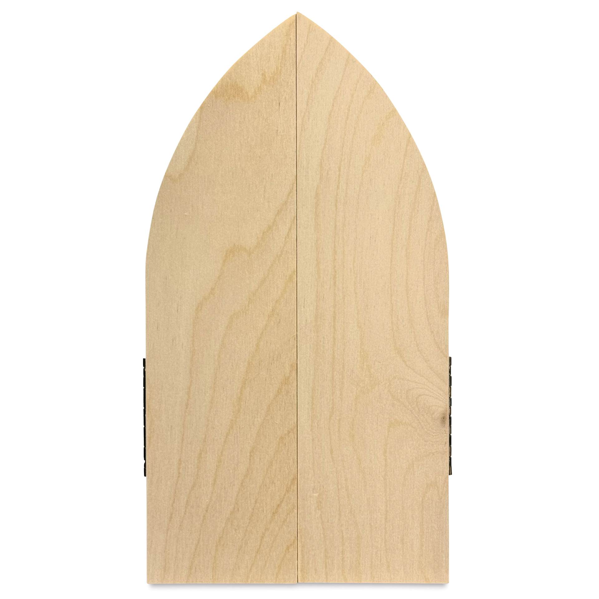 Trekell Gothic Wood Panel - Arch Altar Folding Panel, 6-1/2"W x 12"L x 1"H when closed