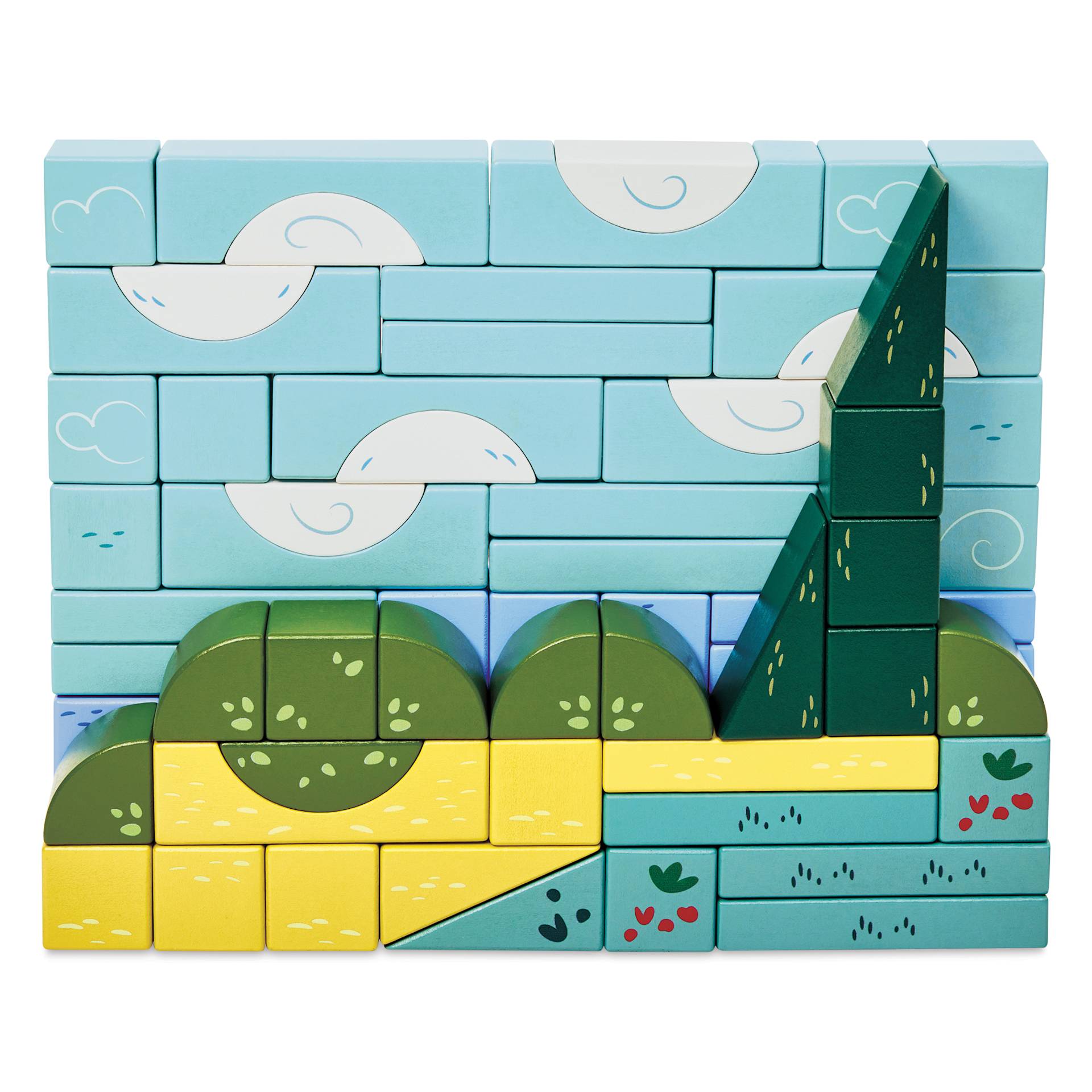 Hape x The Met Van Gogh Building Block Set, front of assembled set