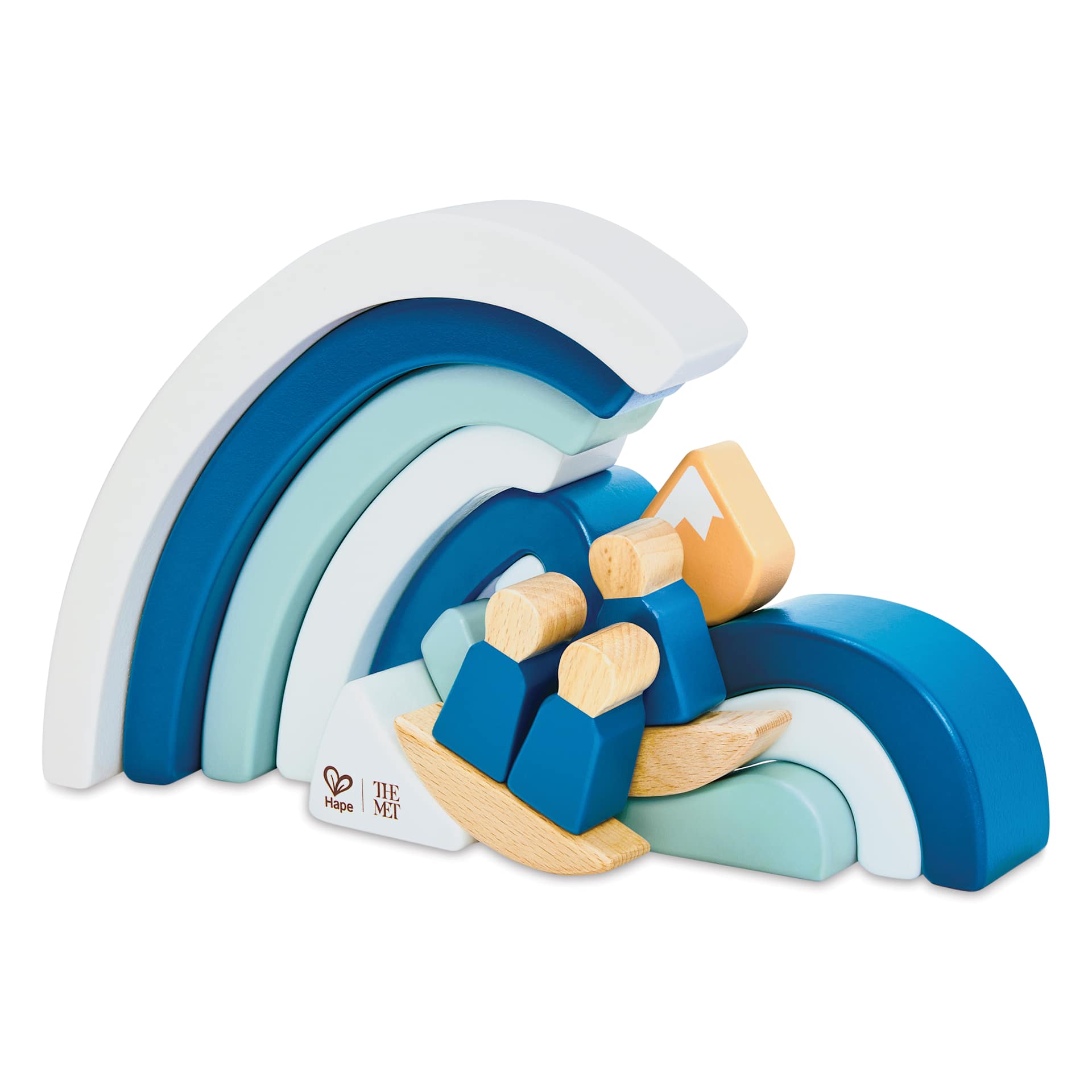 Hape x The Met Hokusai Great Wave Building Block Set, assembled