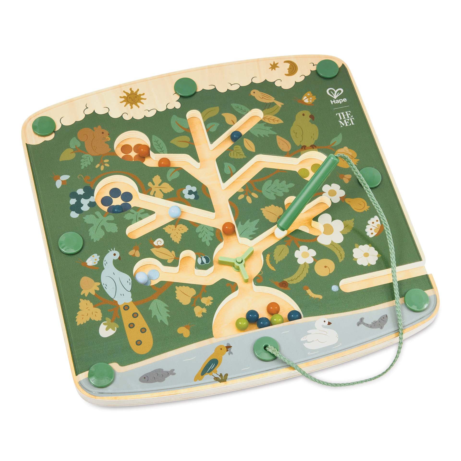 Hape x The Met Tree of Life Magnetic Maze Puzzle, out of packaging