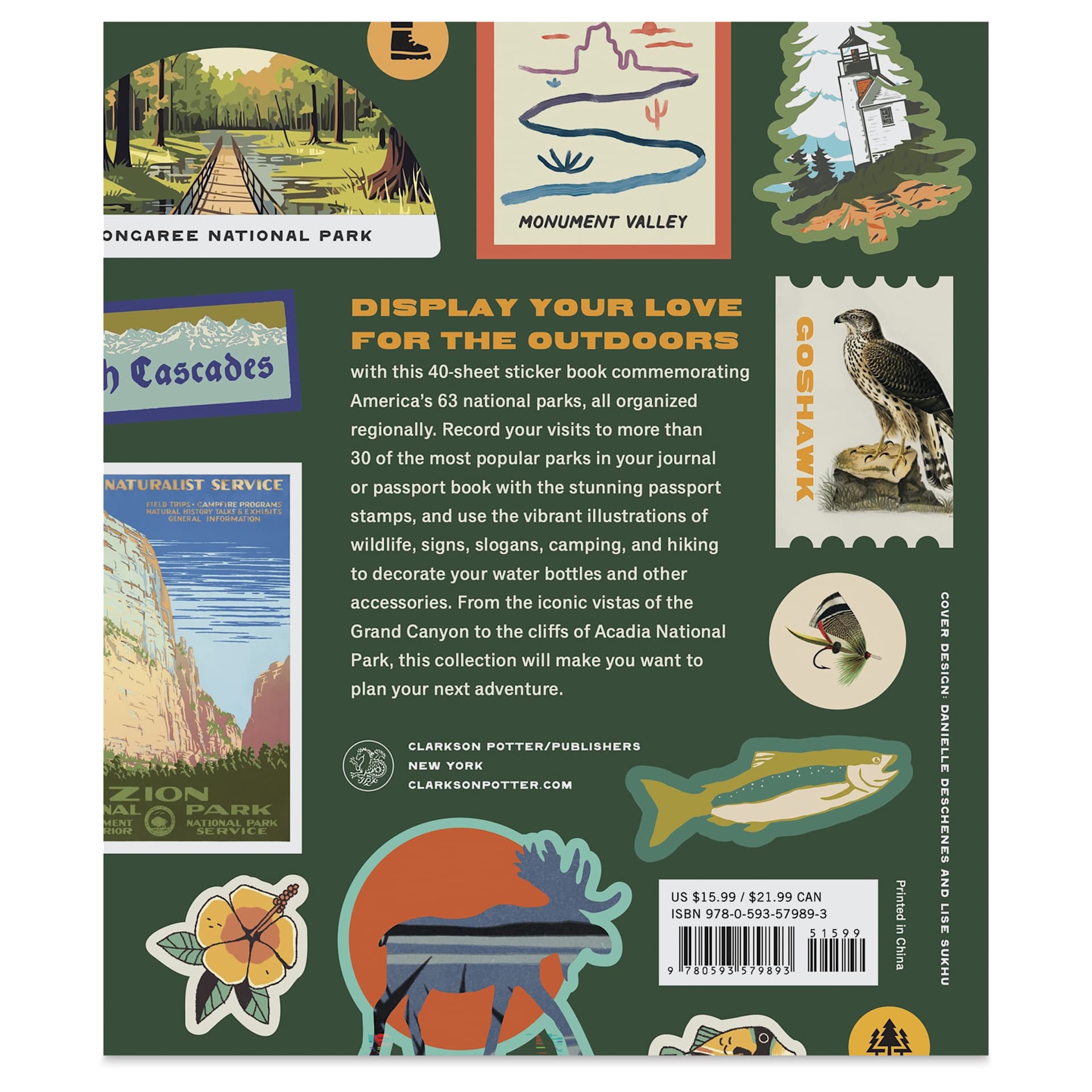 National Parks Stickerology Book, back cover