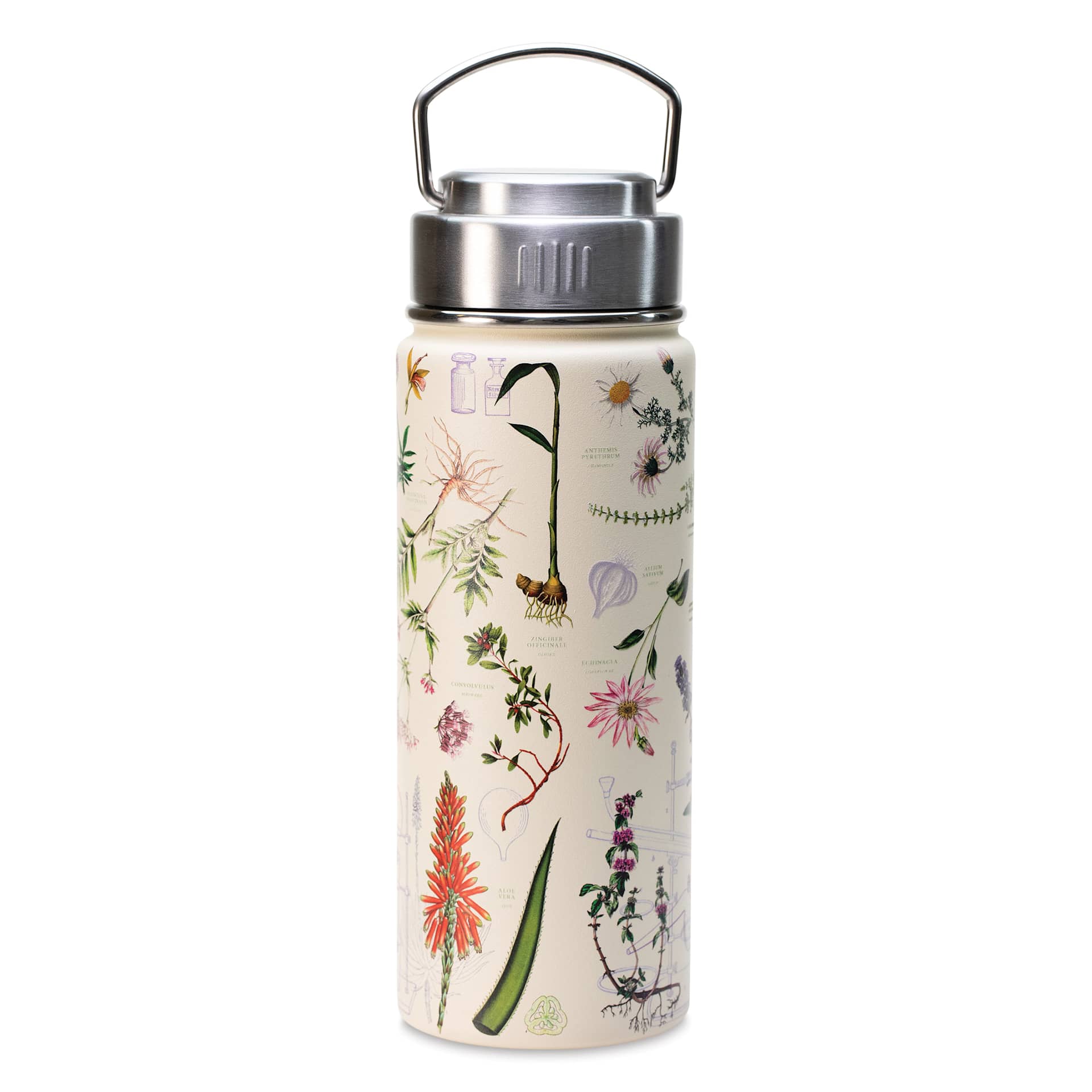 Cognitive Surplus Botanical Pharmacy Steel Bottle - 18 oz, front of bottle
