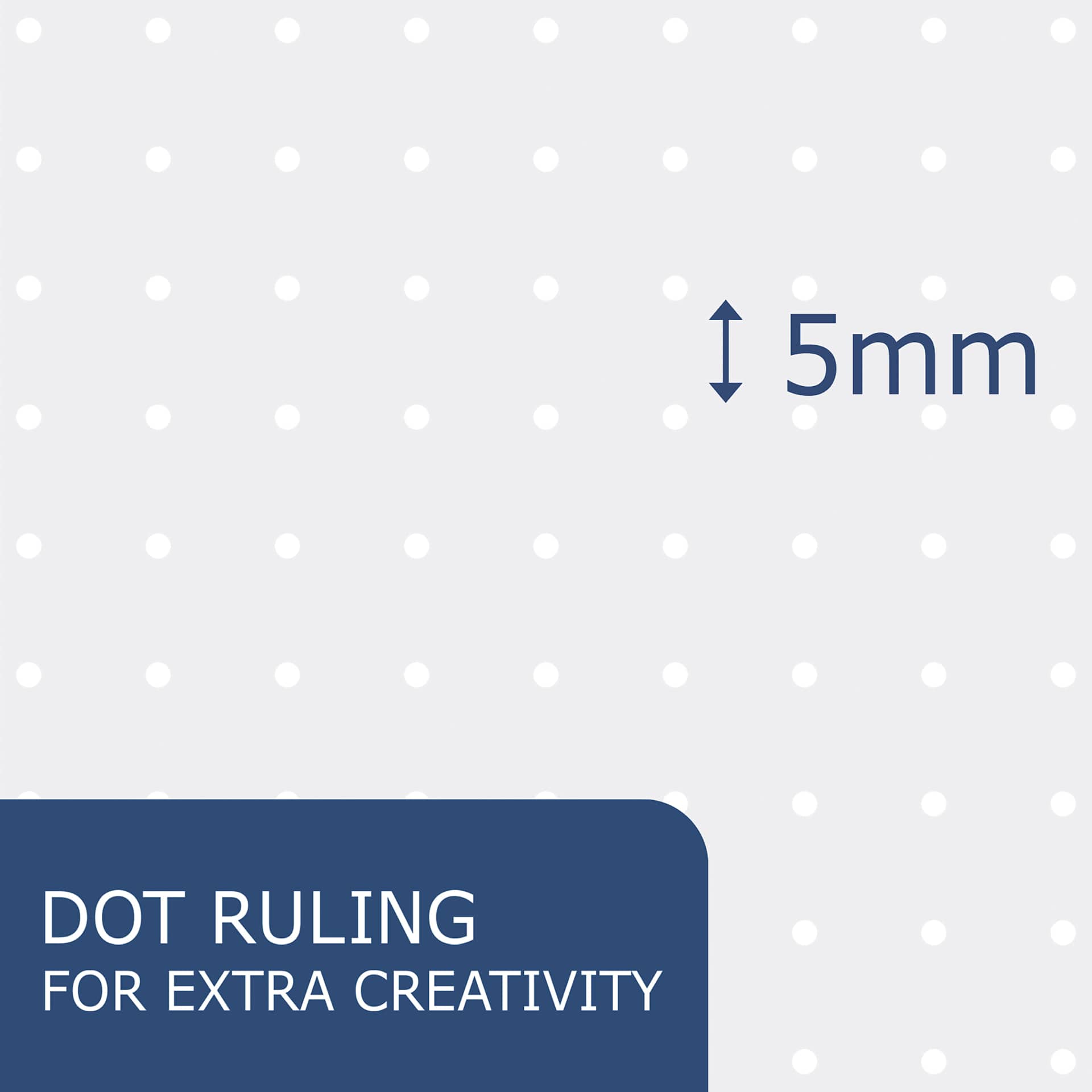 Roaring Spring Whitelines Wirebound Notebook - Dot Grid, 5-3/4" x 8-1/4", 70 Sheets