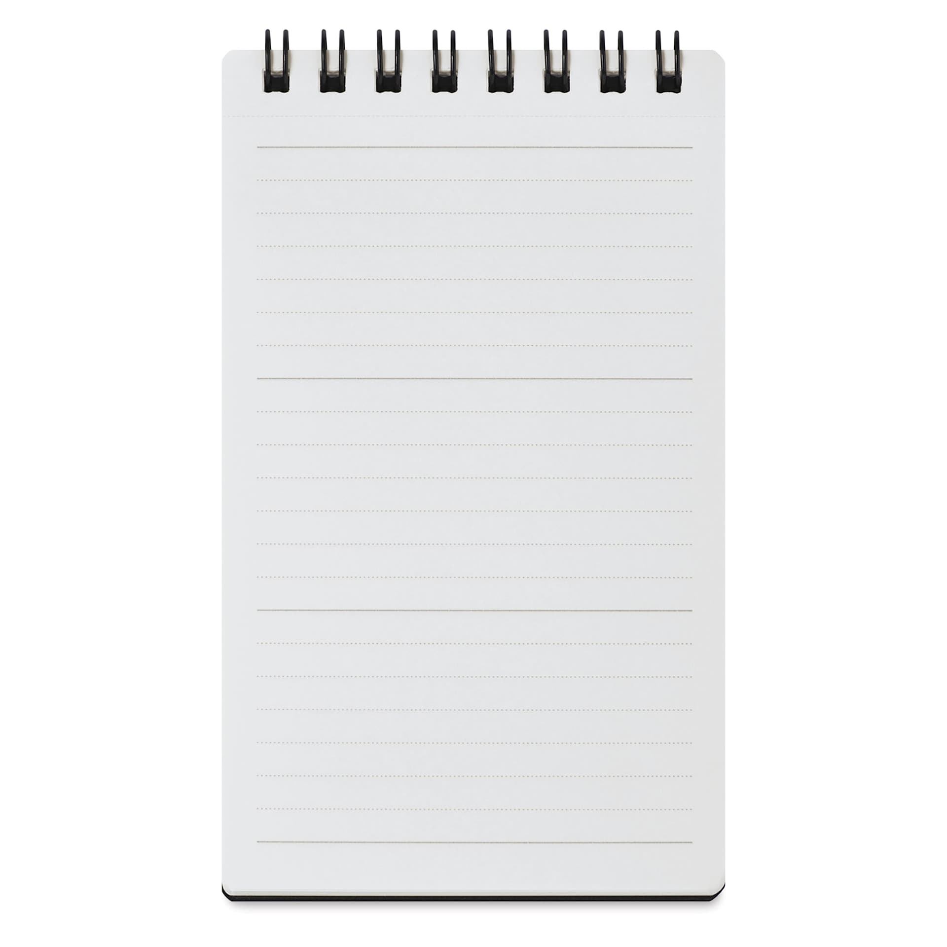 Maruman’s Mnemosyne Reporter Notebook - B7, Black, 3" x 5", flipped open