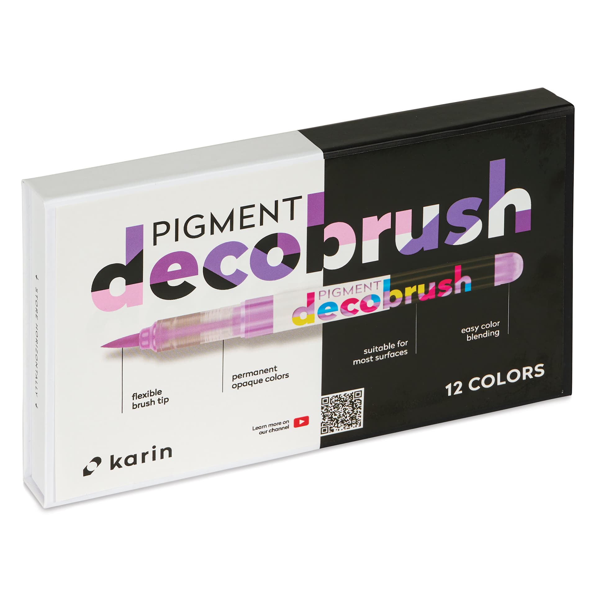 Karin Pigment Decobrush Markers - Pastel Colors, Set of 12, front of the packaging