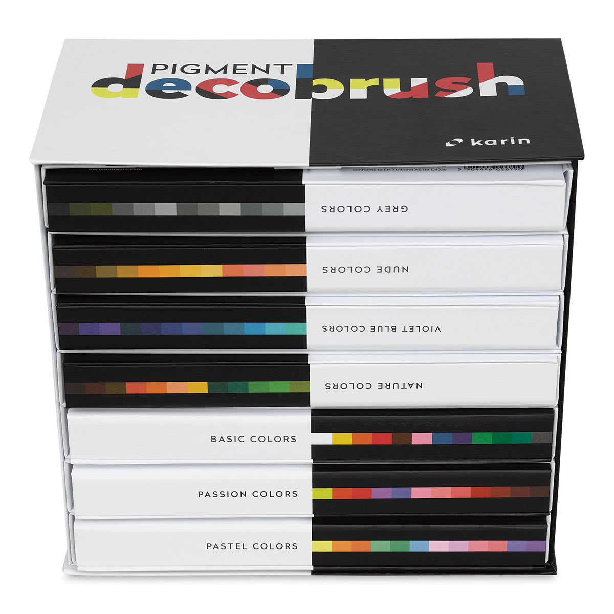 Karin Pigment Decobrush Markers - Master Colors, Set of 84