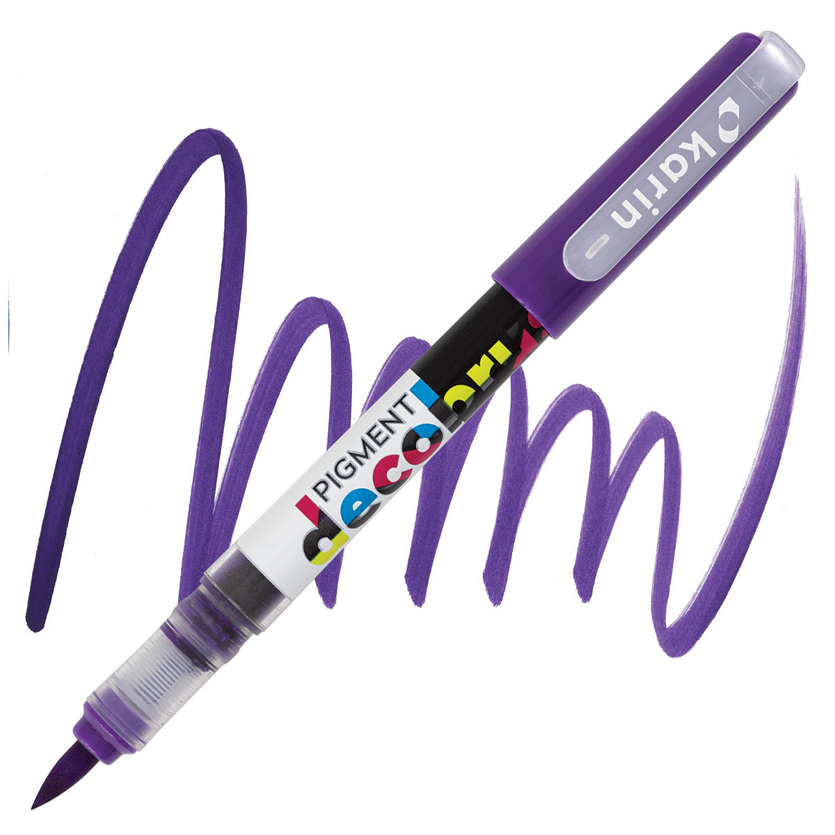 Karin Pigment Decobrush Marker - Aubergine marker and swatch
