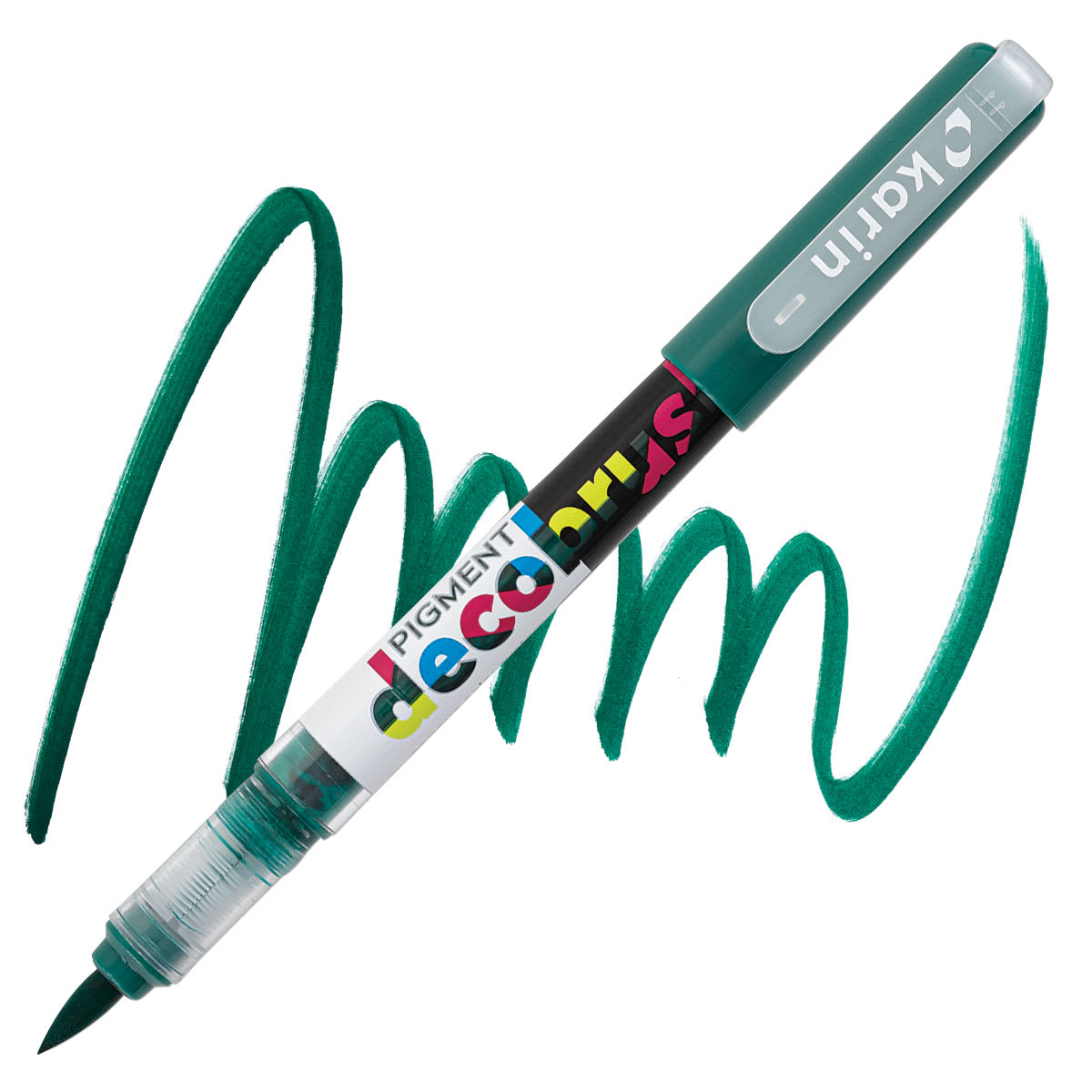Karin Pigment Decobrush Marker - Lush Green marker and swatch