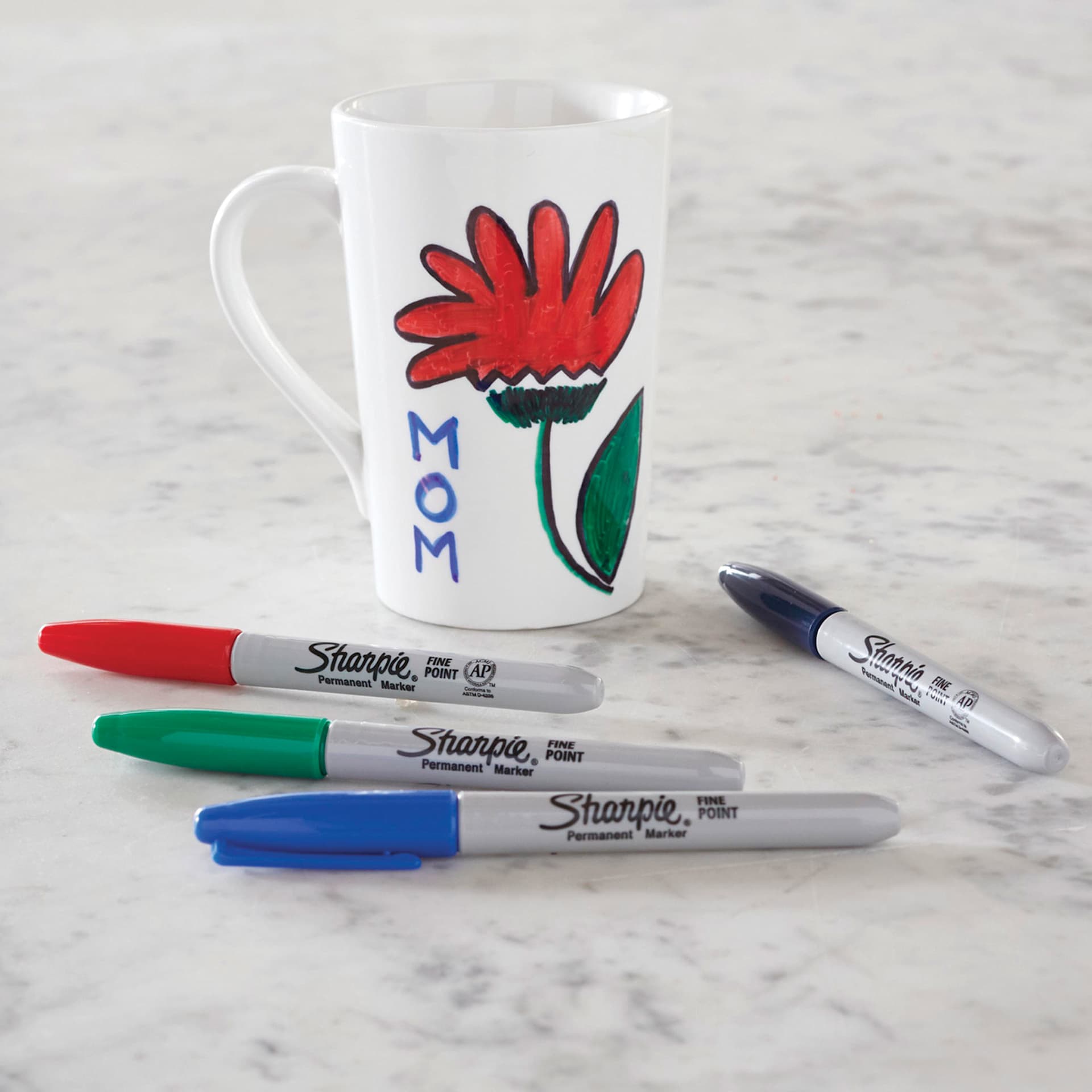 Sharpie Permanent Markers Fine and Ultra-Fine Variety Pack (used to write on ceramic mug) Sharpie Permanent Markers Fine and Ultra-Fine Variety Pack (used to write on ceramic mug)