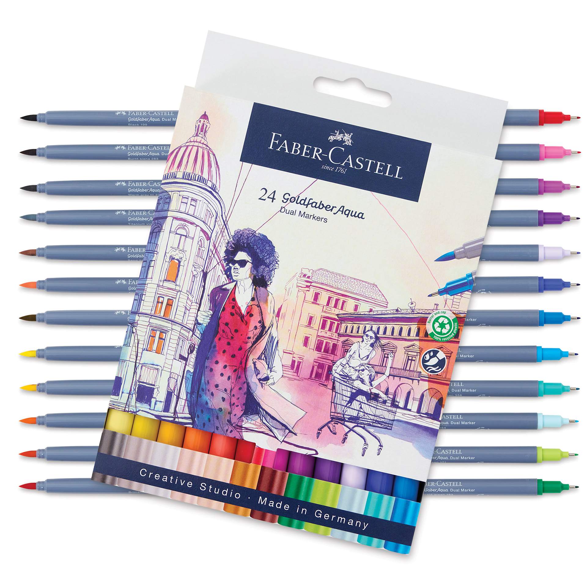 Faber-Castell Goldfaber Aqua Dual Markers Set of 24 Faber-Castell Goldfaber Aqua Dual Markers Set of 24