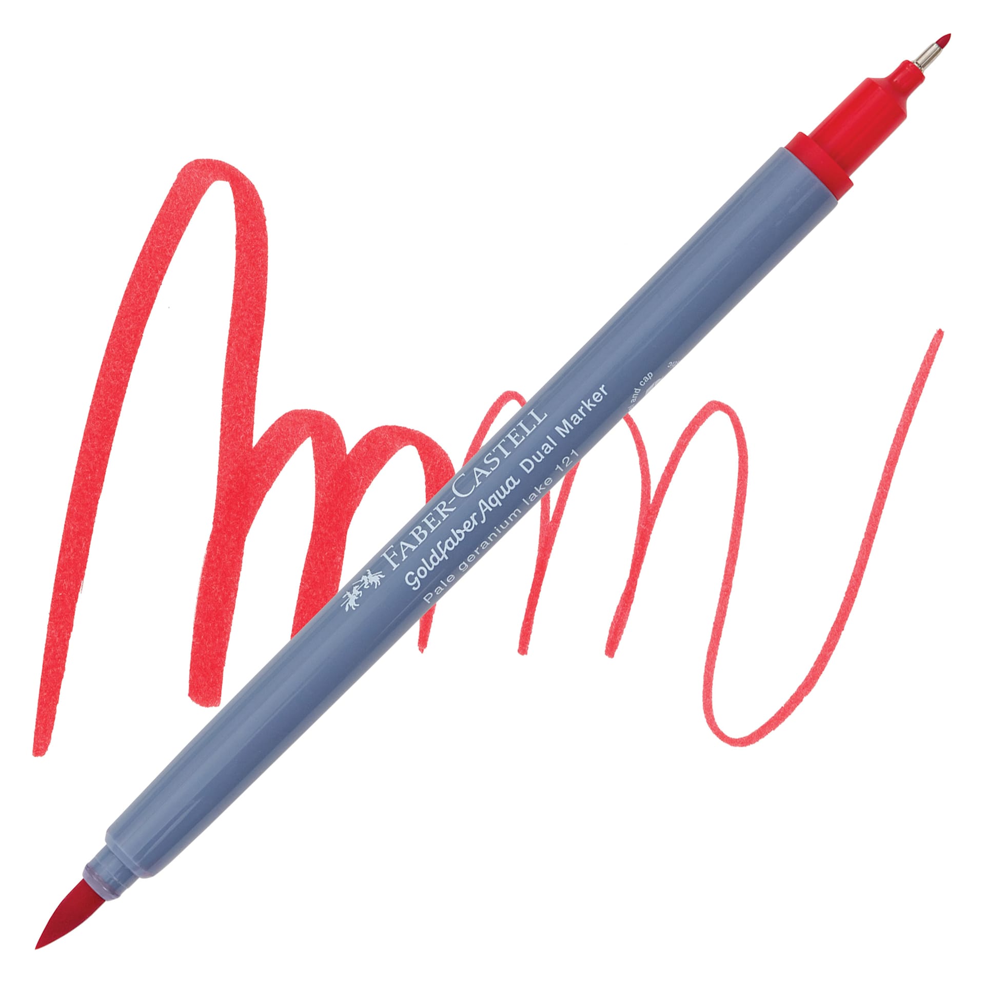 Faber-Castell Goldfaber Aqua Dual Marker - 121 Pale Geranium Lake marker and swatch
