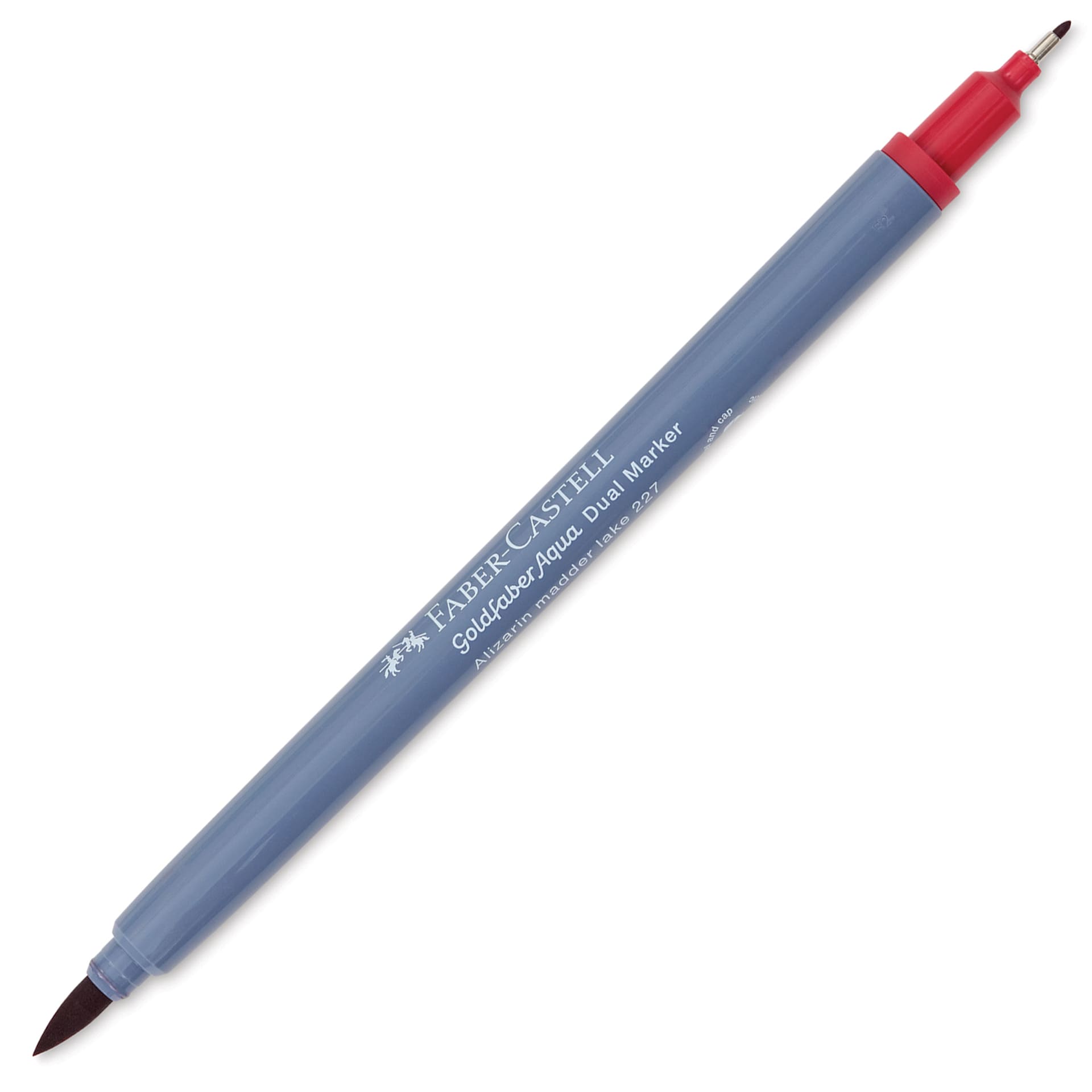 Faber-Castell Goldfaber Aqua Dual Marker - 227 Alizarin Madder Lake (marker with caps removed)