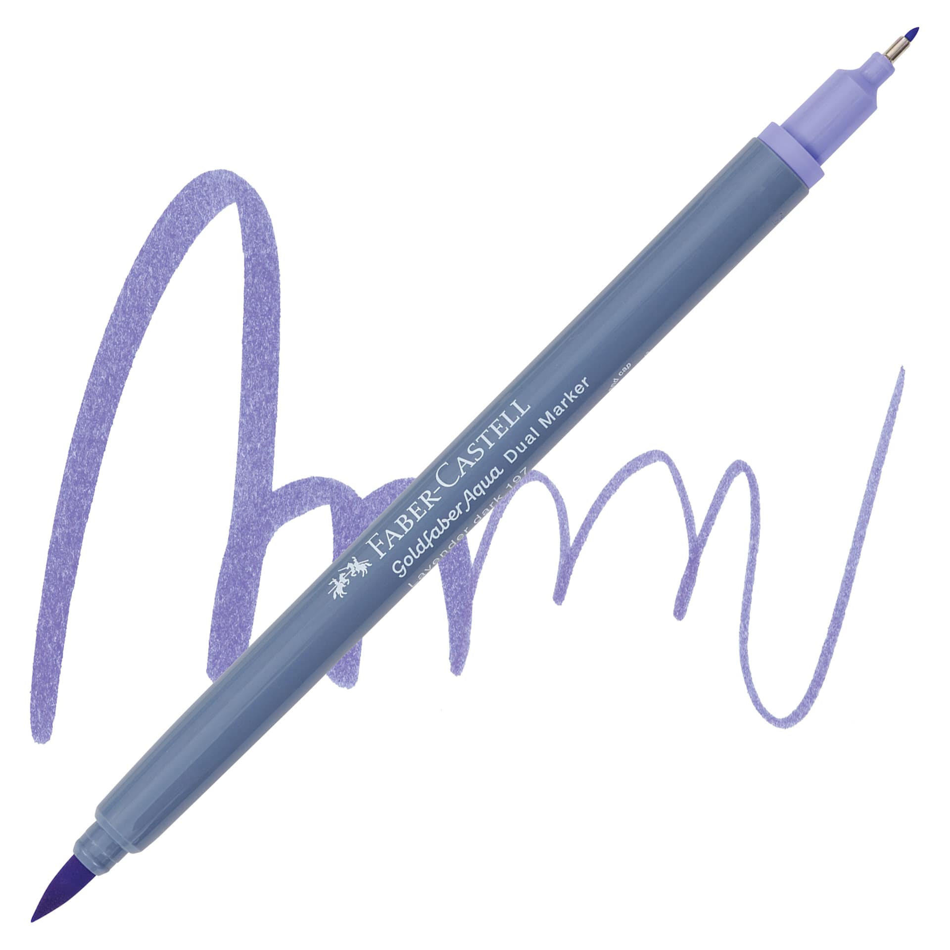 Faber-Castell Goldfaber Aqua Dual Marker - 197 Lavender Dark marker and swatch