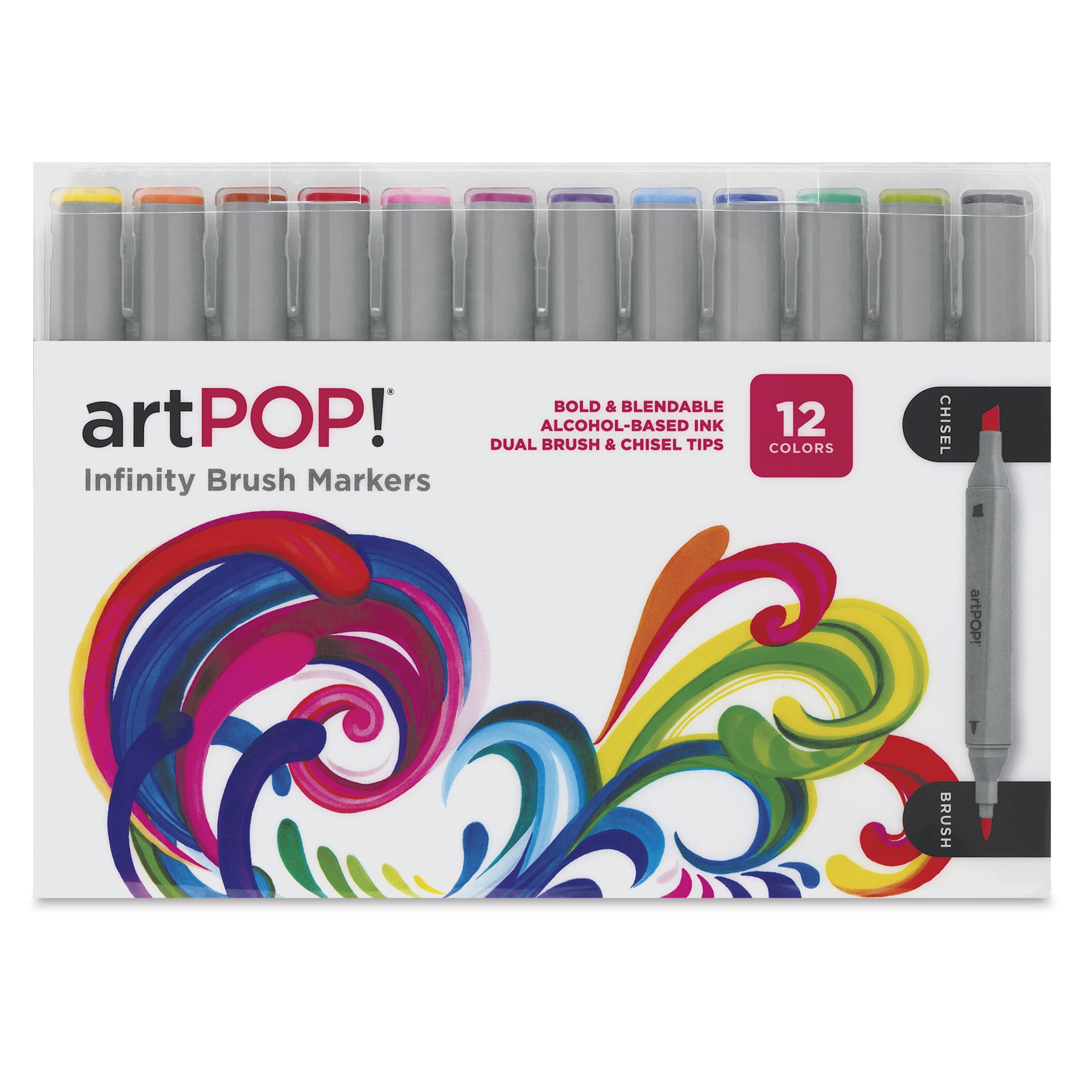 artPOP! Infinity Brush Marker Set - Set of 12, Assorted, front of packaging