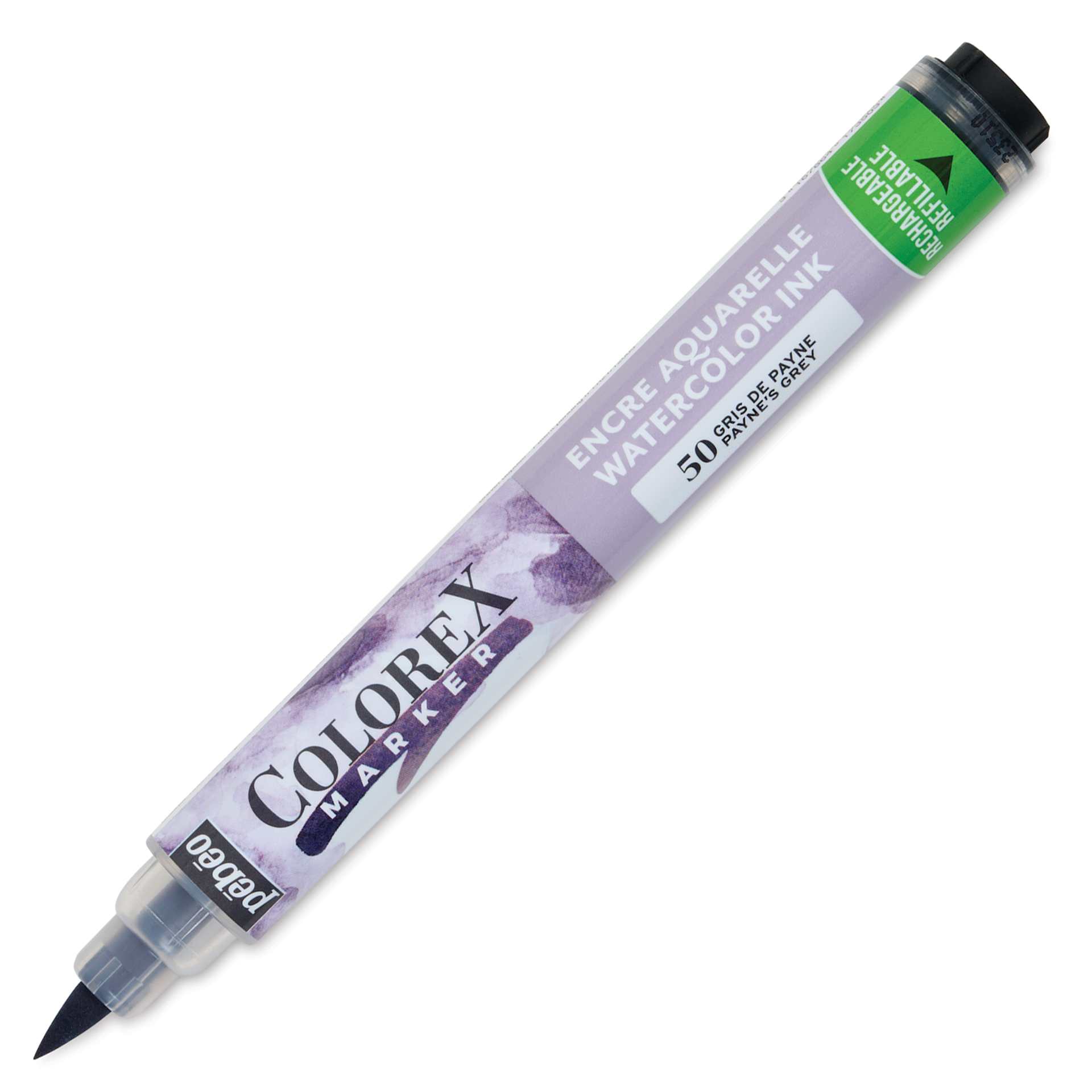 Pebeo Colorex Refillable Marker - Payne's Grey, cap off