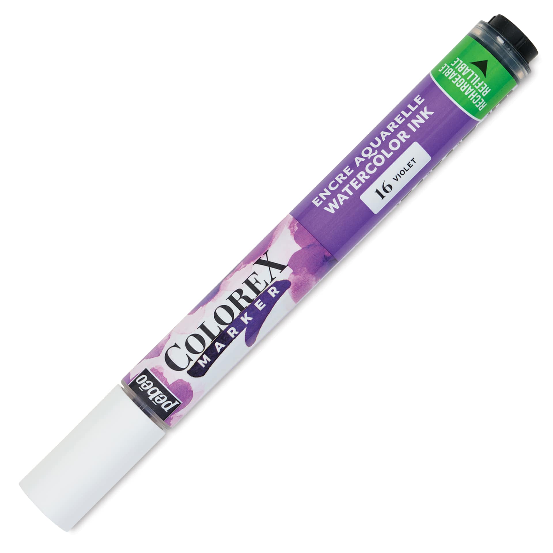 Pebeo Colorex Refillable Marker - Violet, cap on