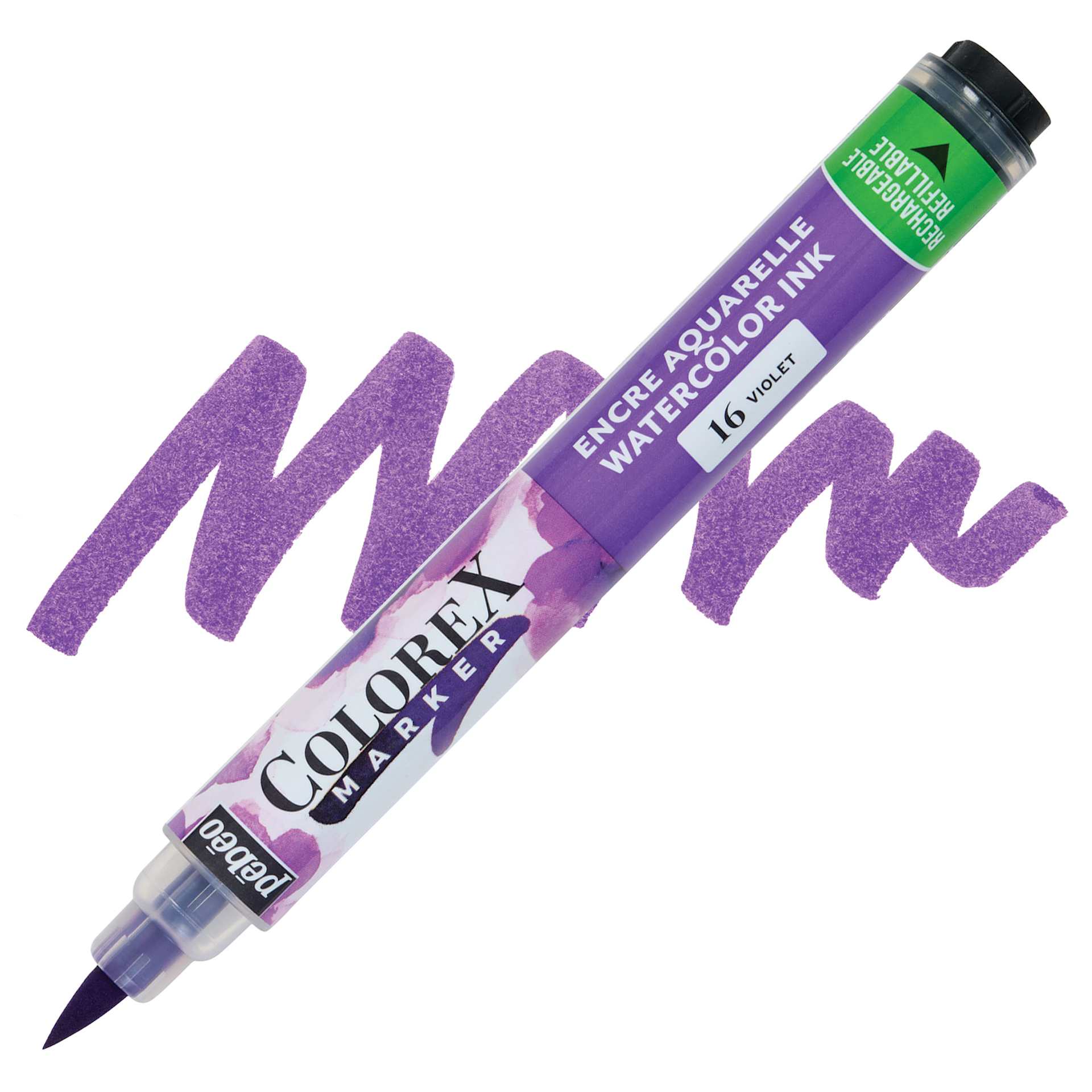 Pebeo Colorex Refillable Marker - Violet marker and swatch