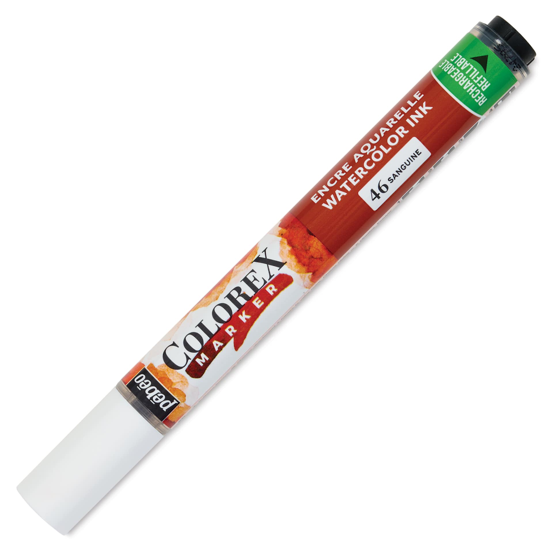 Pebeo Colorex Refillable Marker - Sanguine, cap on