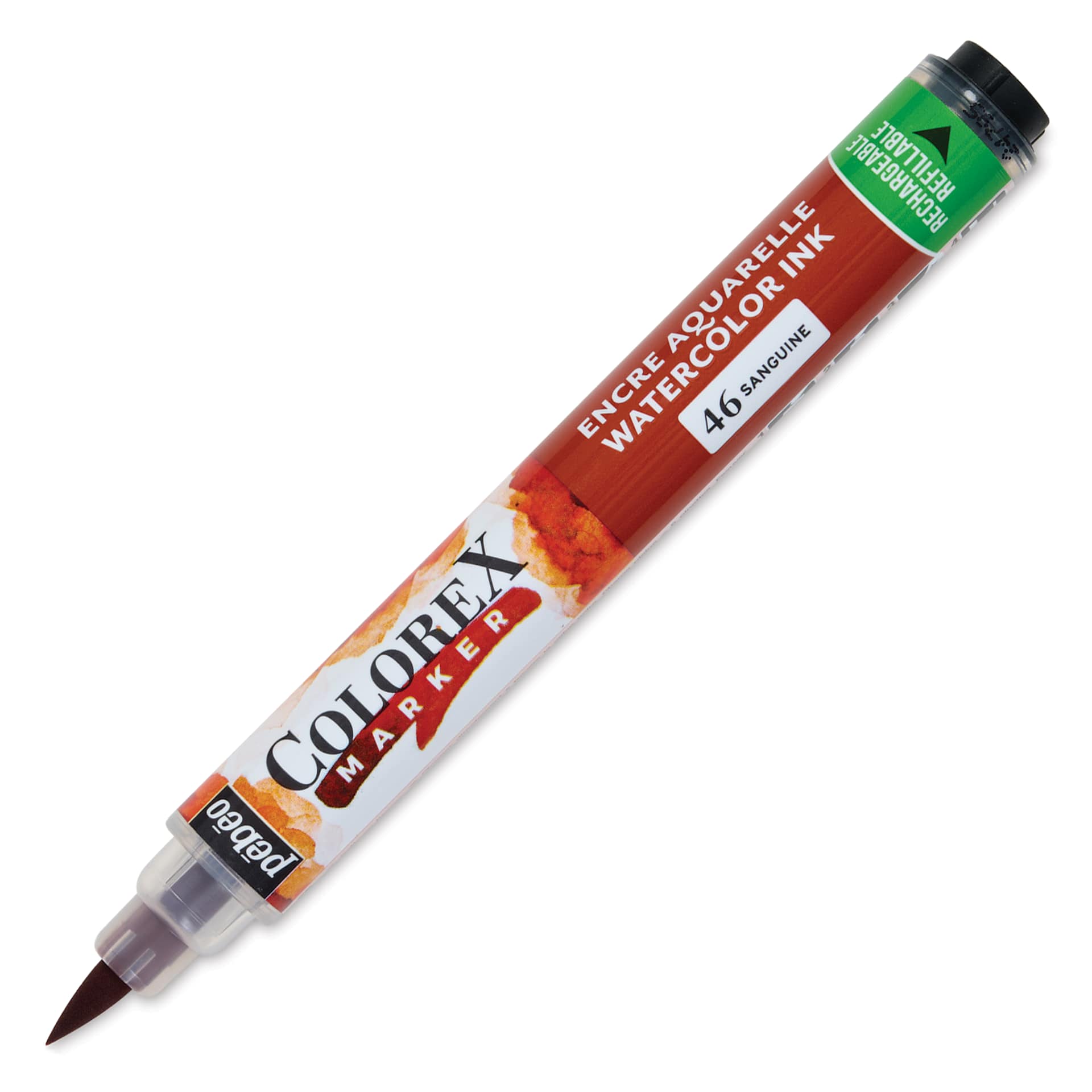 Pebeo Colorex Refillable Marker - Sanguine, cap off