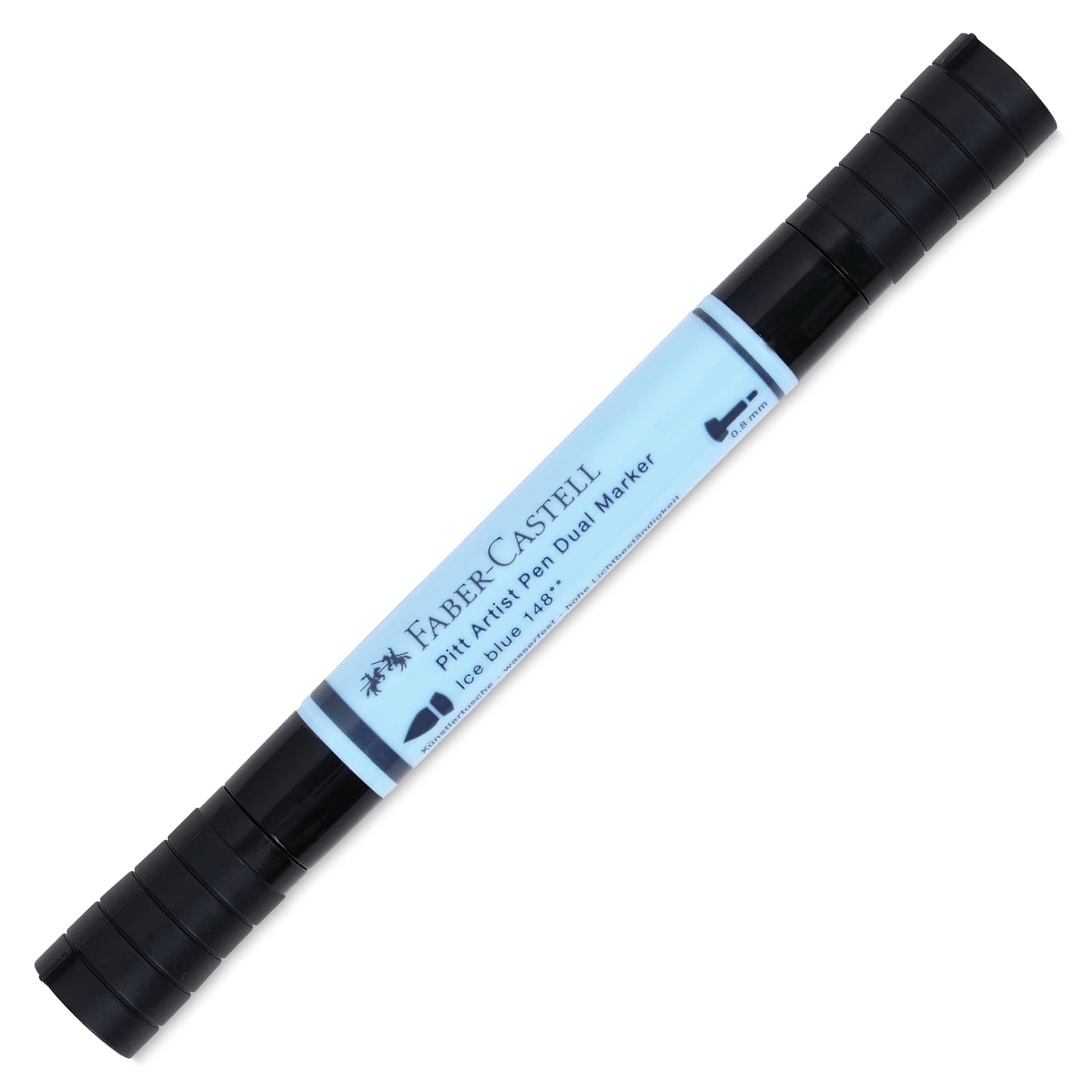 Faber-Castell Pitt Artist Pen Dual Tip Marker - Ice Blue 148 front of marker