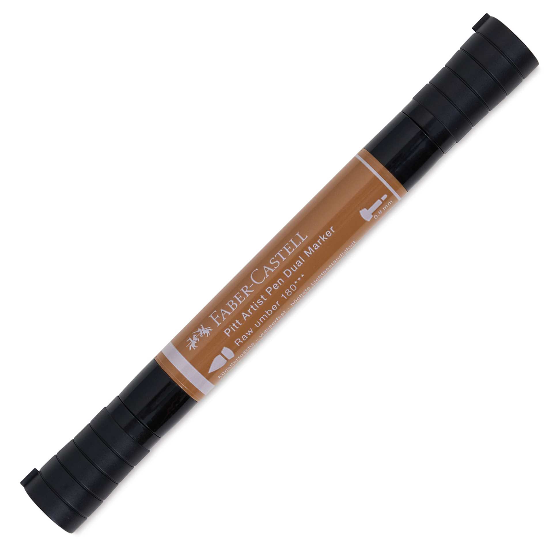 Faber-Castell Pitt Artist Pen Dual Tip Marker - Raw Umber 180 front of marker