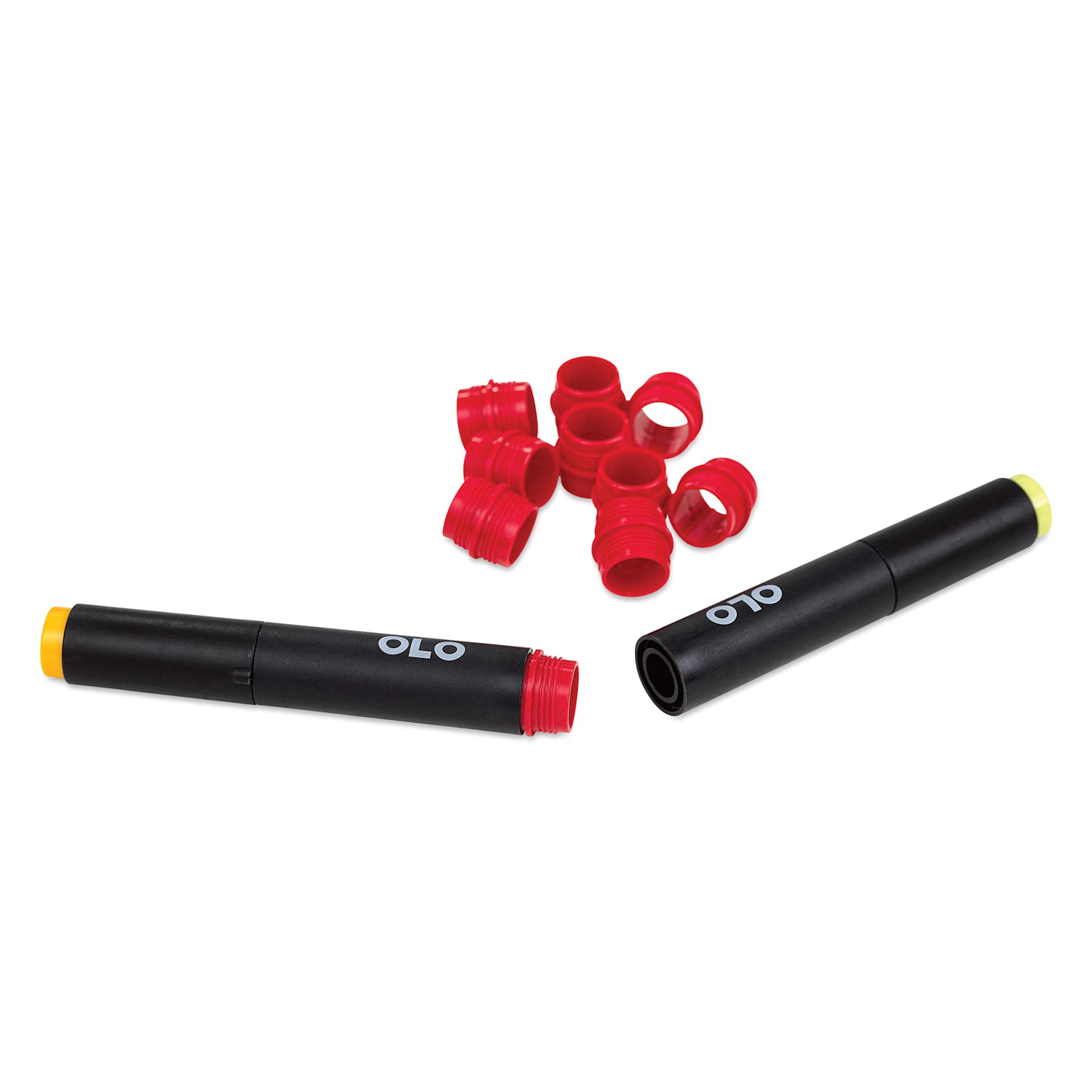Olo Connector Rings - Red attached to one end of marker pair Olo Connector Rings - Red attached to one end of marker pair