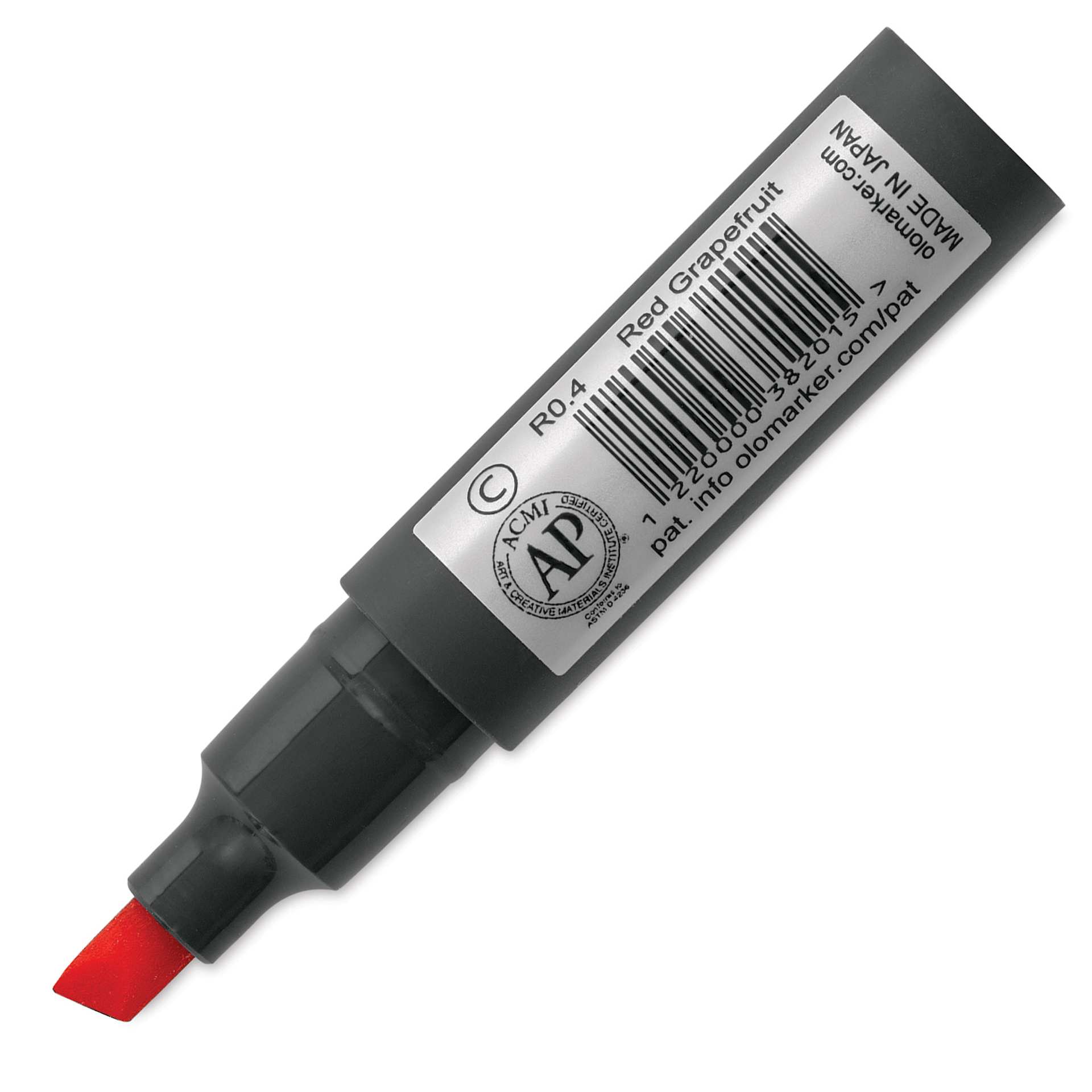 Olo Chisel Half-Marker Replacement - R0.4 Red Grapefruit back of marker
