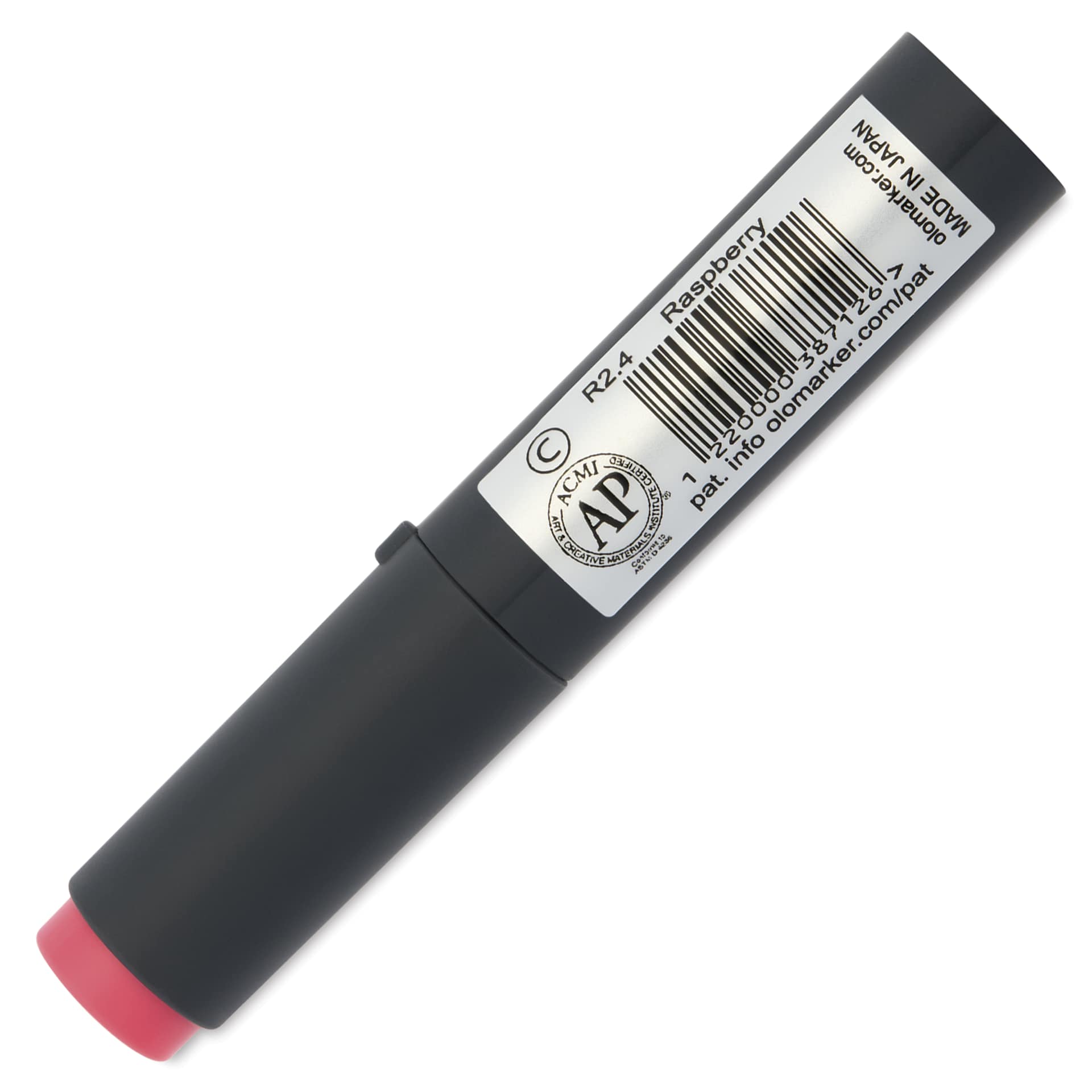 Olo Chisel-Tip Half Marker - R2.4 Raspberry - back of marker
