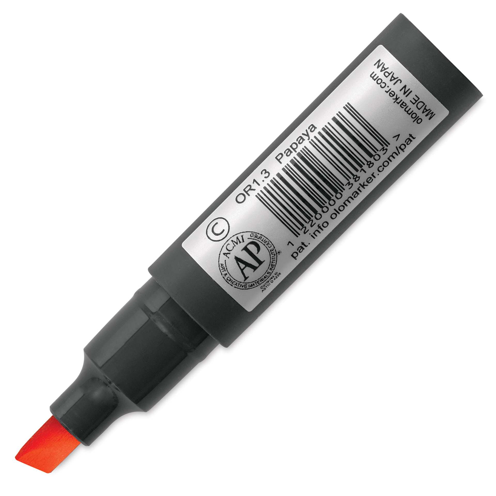 Olo Chisel Tip Half-Marker - OR1.3 Papaya back of marker