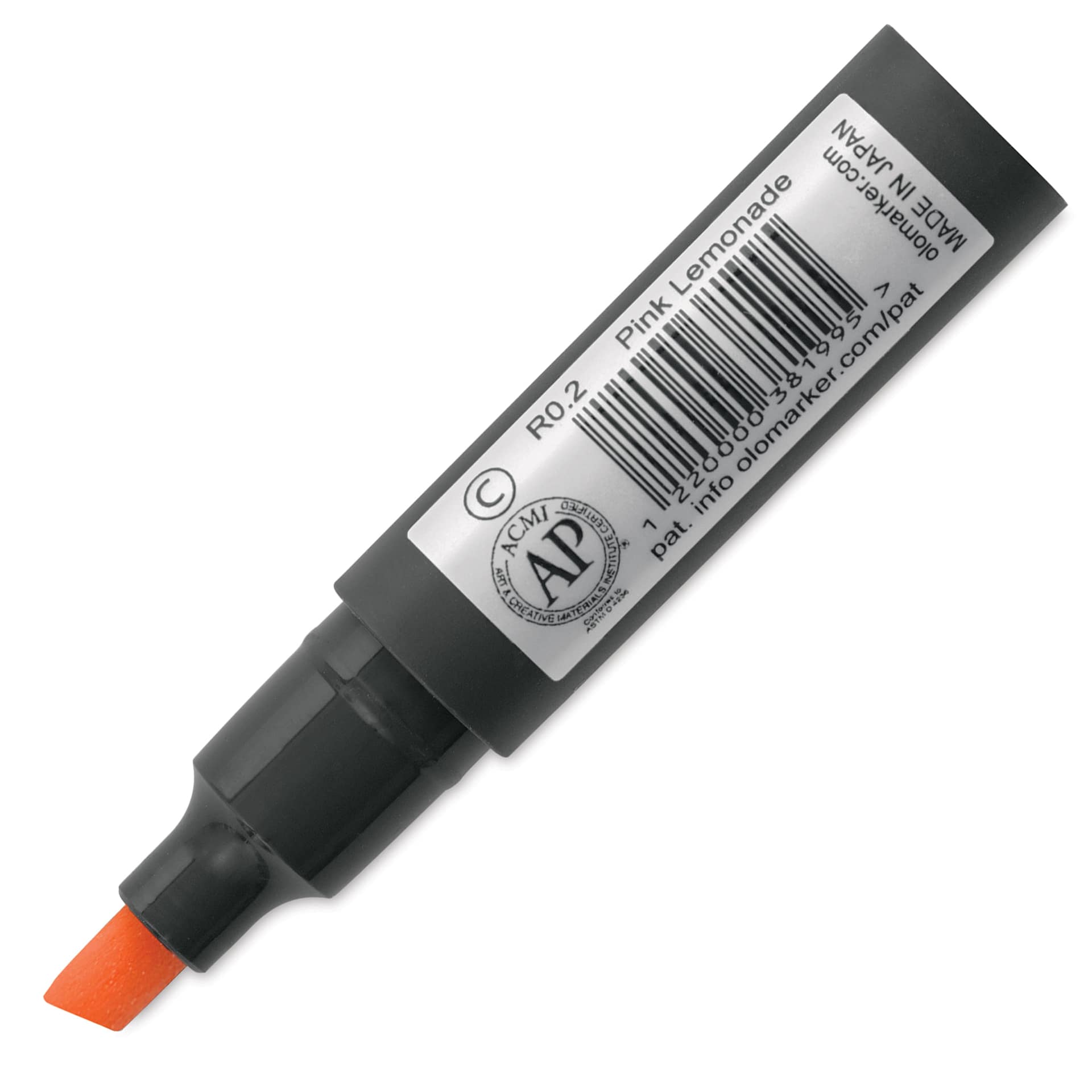 Olo Chisel Half-Marker Replacement - R0.2 Pink Lemonade back of marker