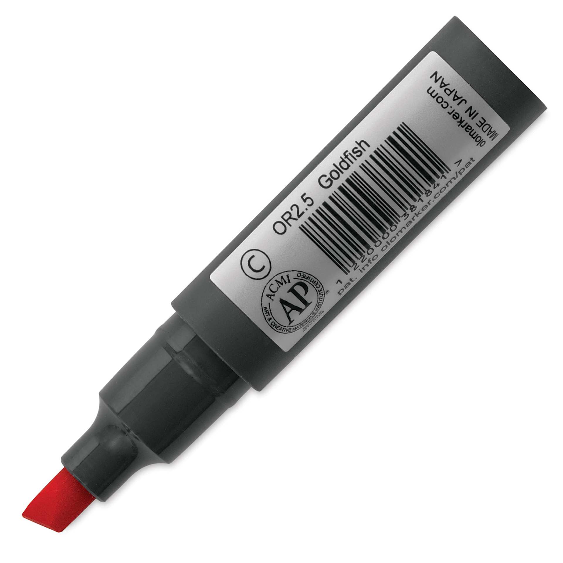 Olo Chisel-Tip Half Marker - OR2.5 Goldfish back of marker