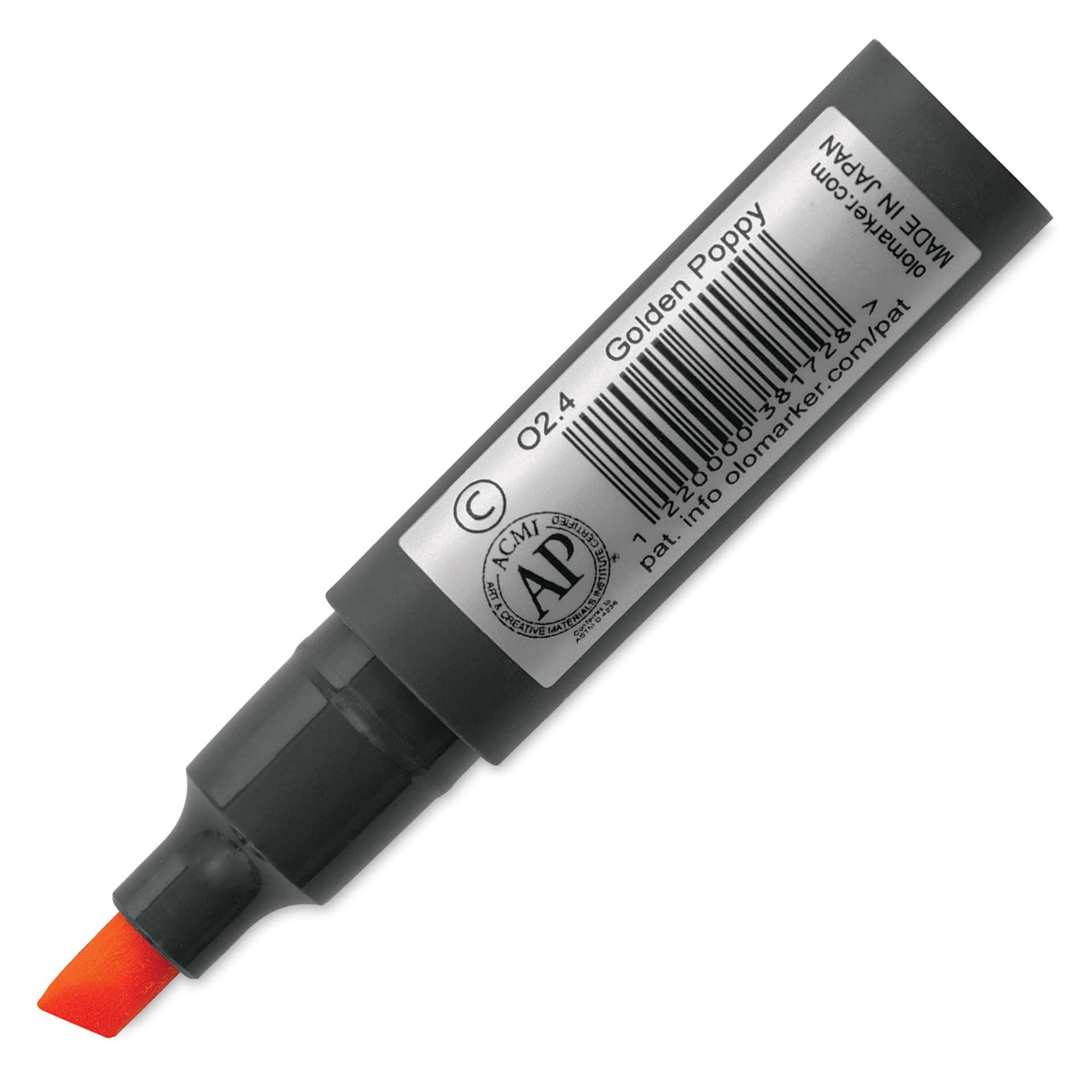Olo Chisel-Tip Half Marker - O2.4 Golden Poppy back of marker