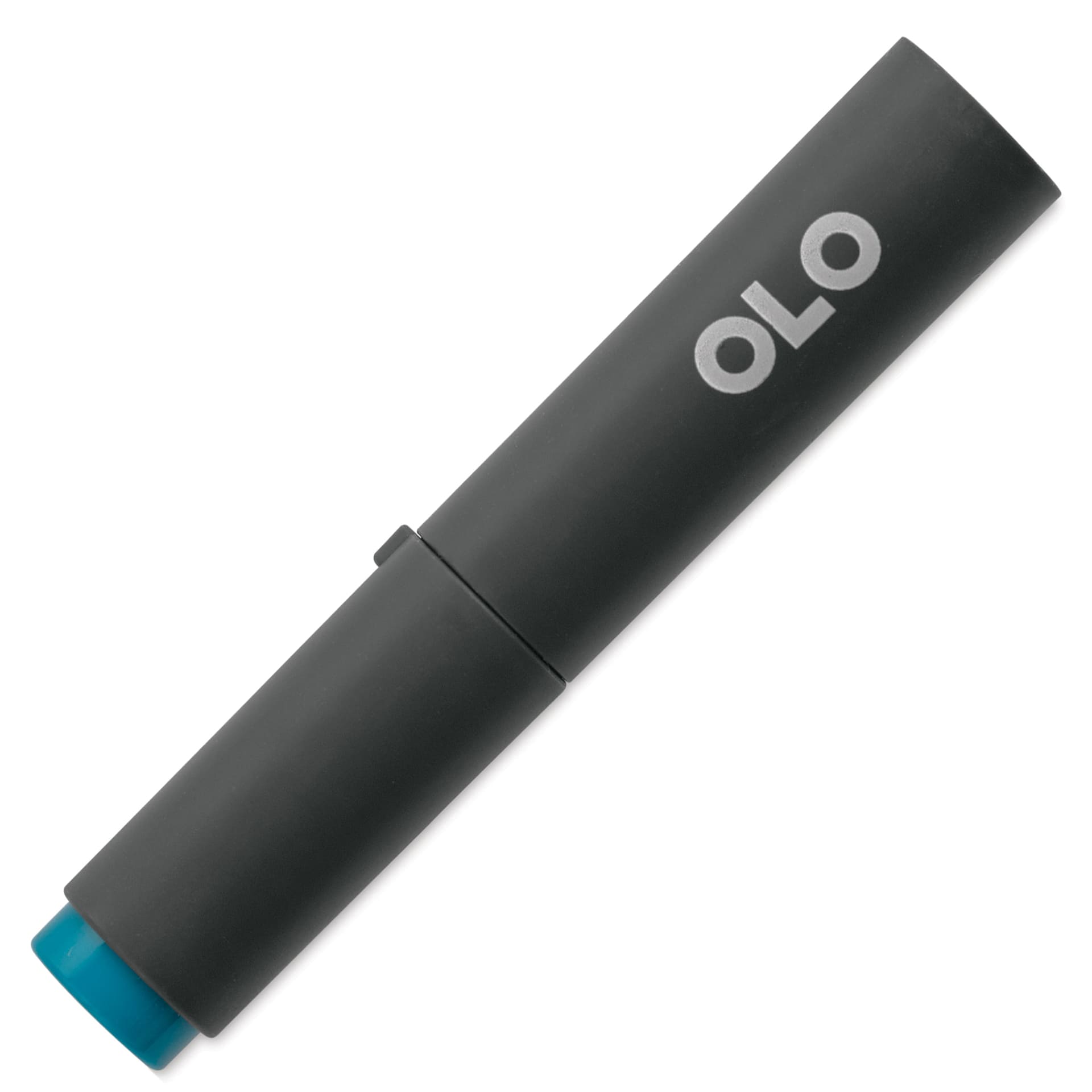 Olo Chisel-Tip Half Marker - BG0.7 Blue Iguana with cap on