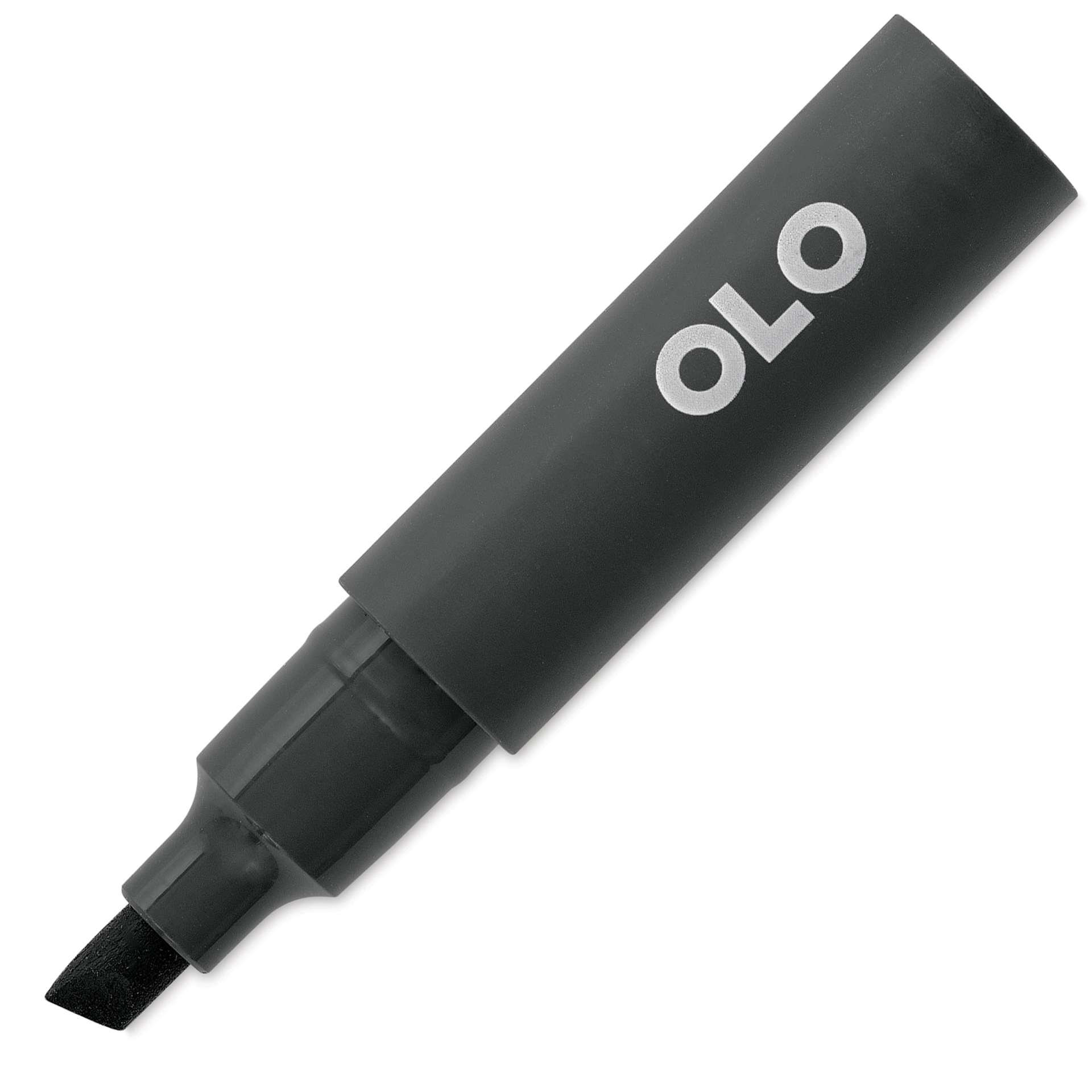 Olo Chisel-Tip Half Marker - BK Blue Black with cap off
