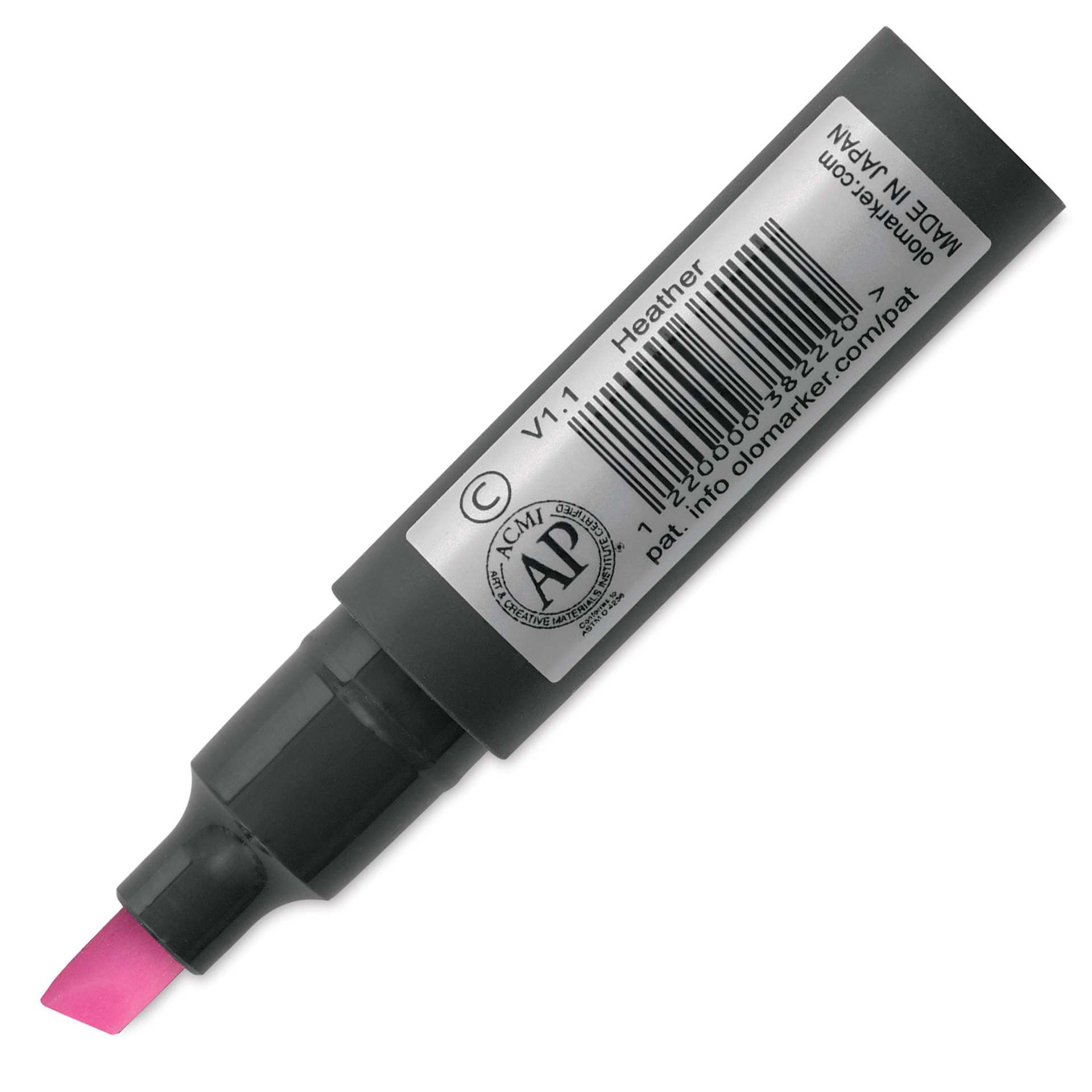Olo Chisel-Tip Half Marker - V1.1 Heather back of marker