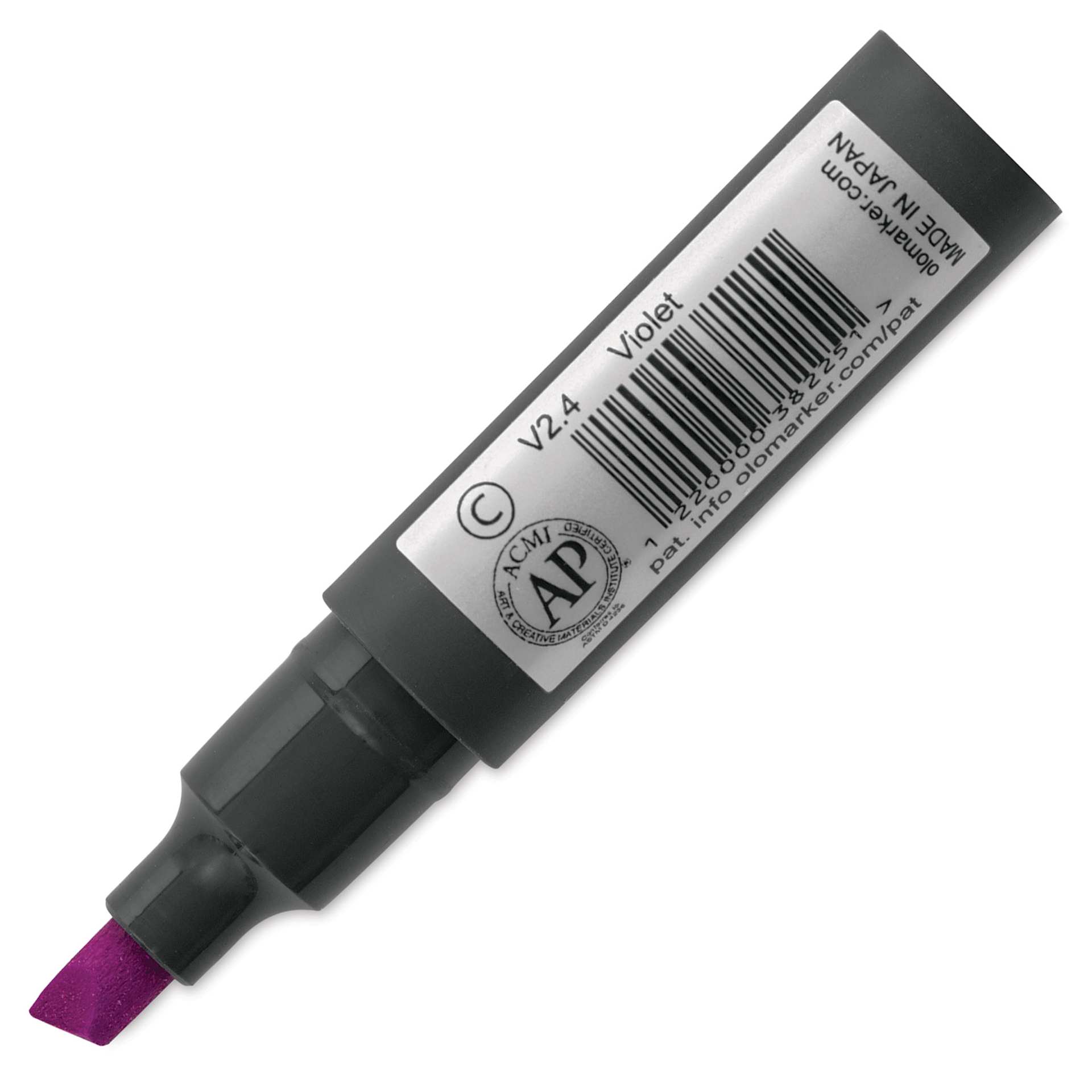 Olo Chisel Tip Half-Marker - V2.4 Violet - back of marker