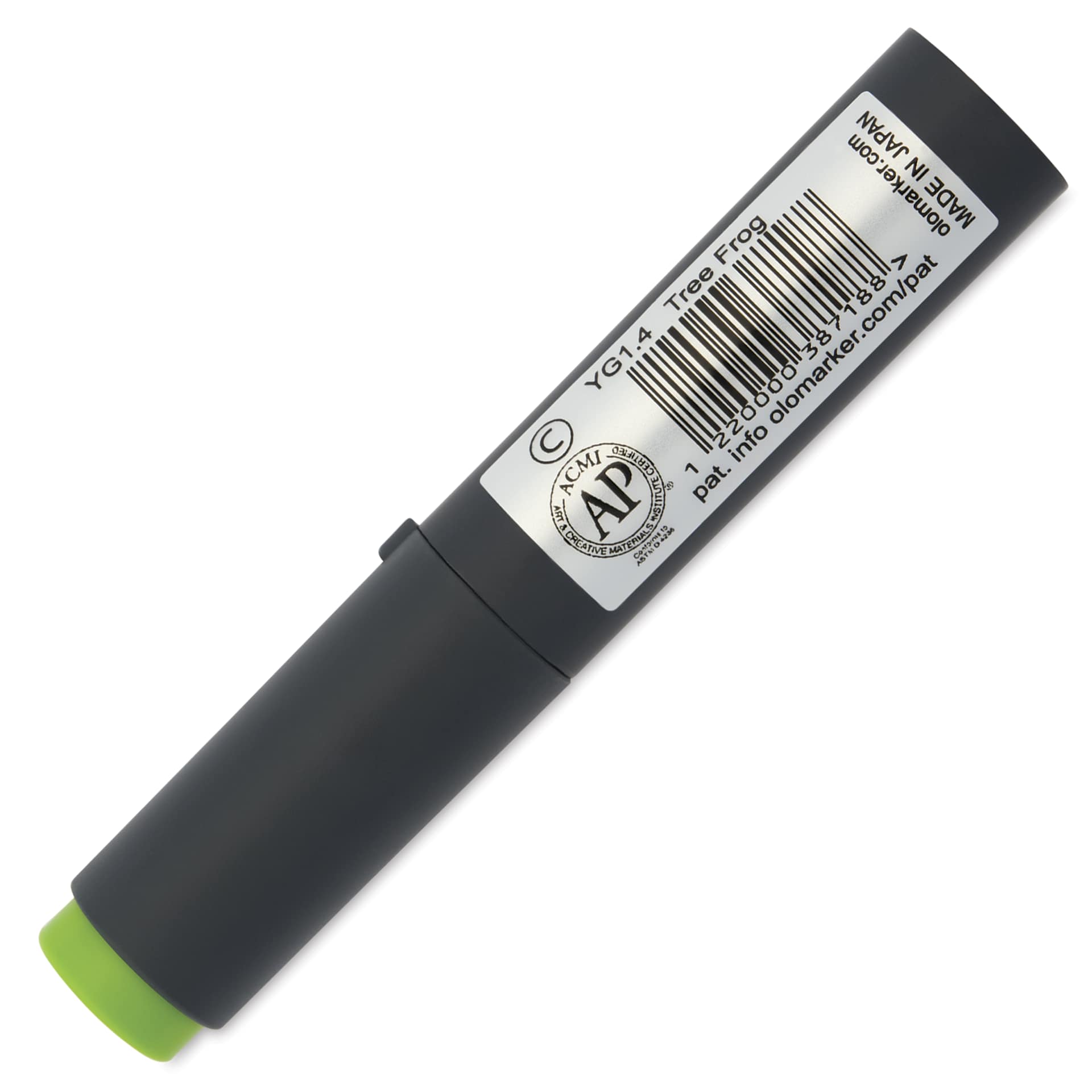 Olo Chisel-Tip Half Marker - YG1.4 Tree Frog - back of marker