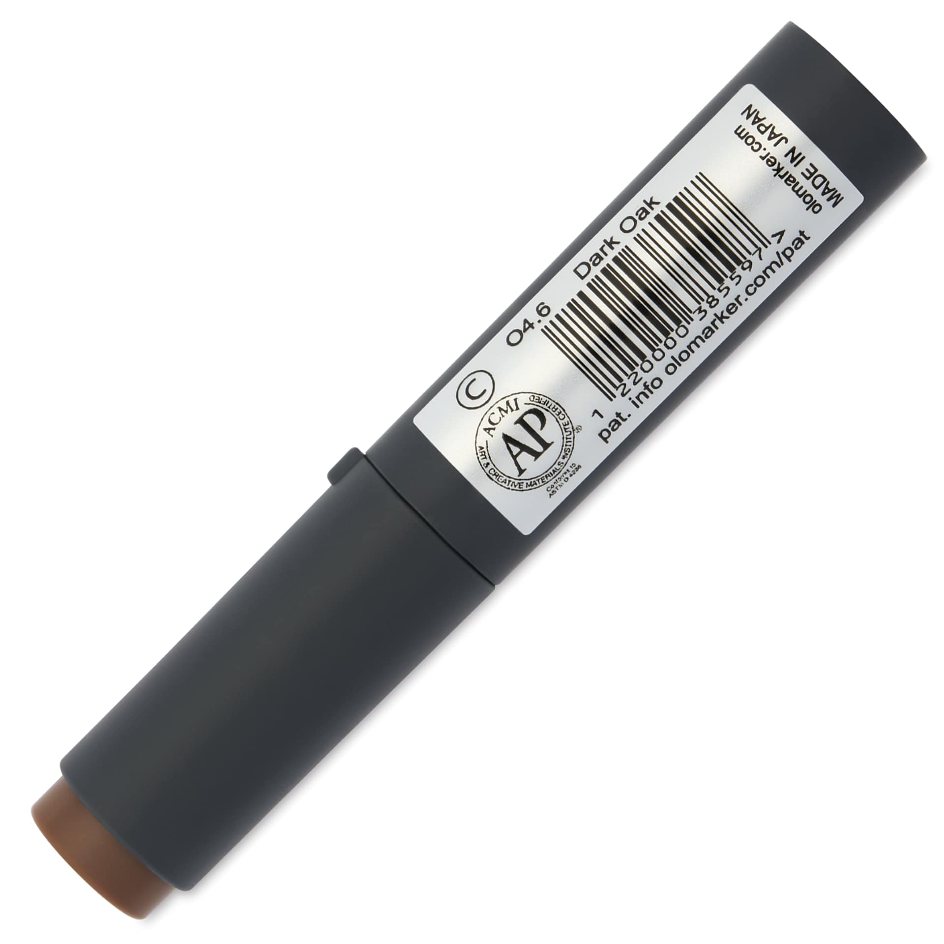 Olo Chisel-Tip Half Marker - O4.6 Dry Oak - back of marker
