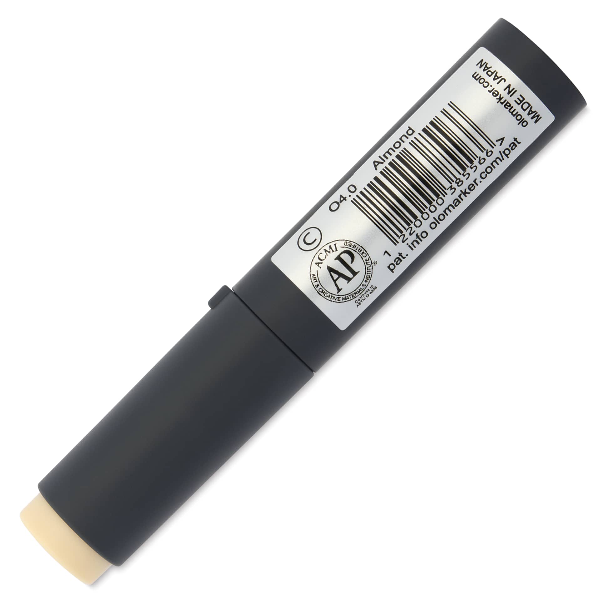Olo Chisel-Tip Half Marker - O4.0 Almond - back of marker