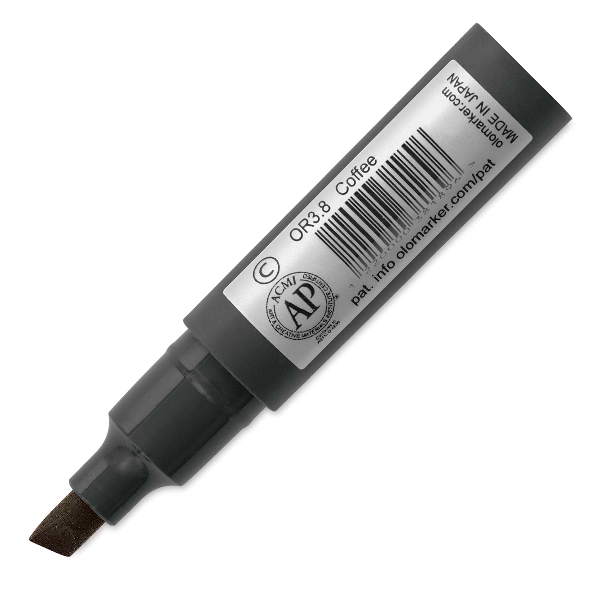 Olo Chisel-Tip Half Marker - OR3.8 Coffee back of marker