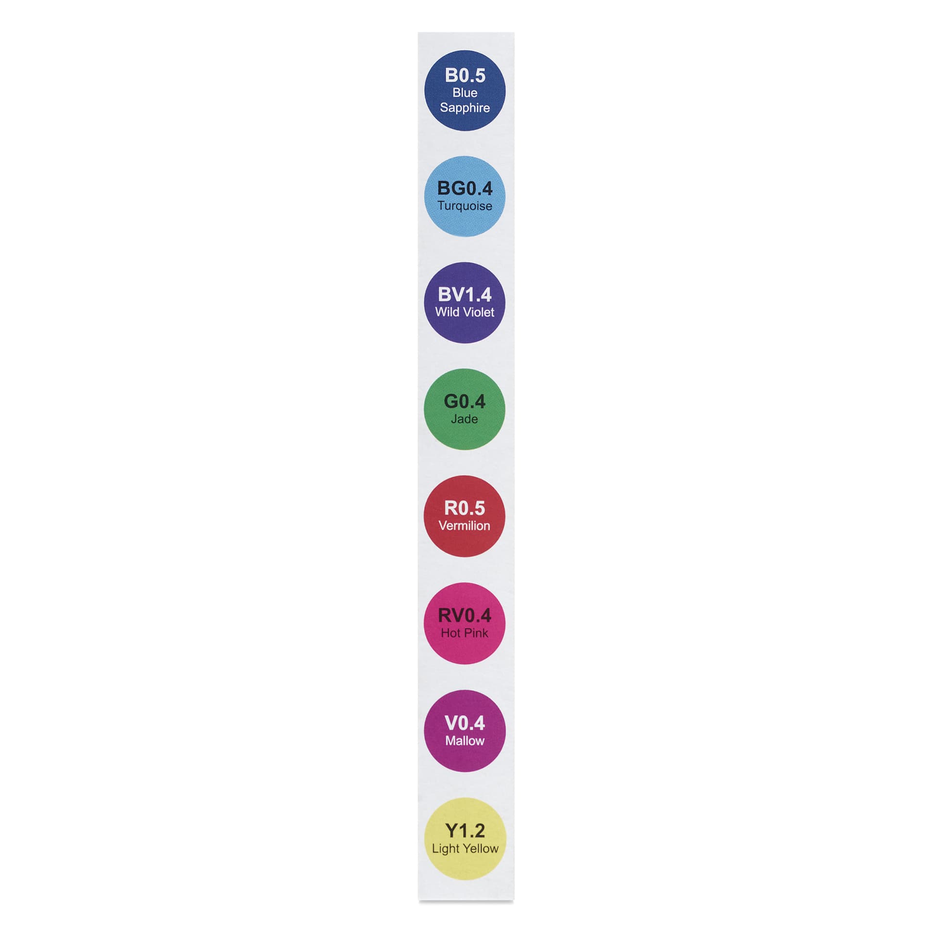 Olo Brush Dual-Tip Markers - Set of 8, Vibrant colors with codes